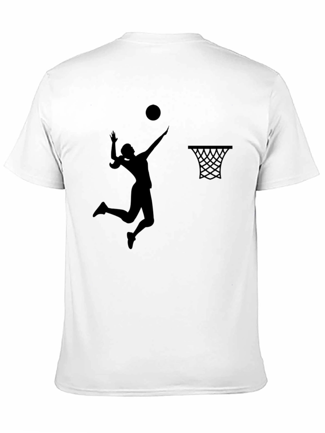 Basketball Silhouette Graphic Black T-Shirt