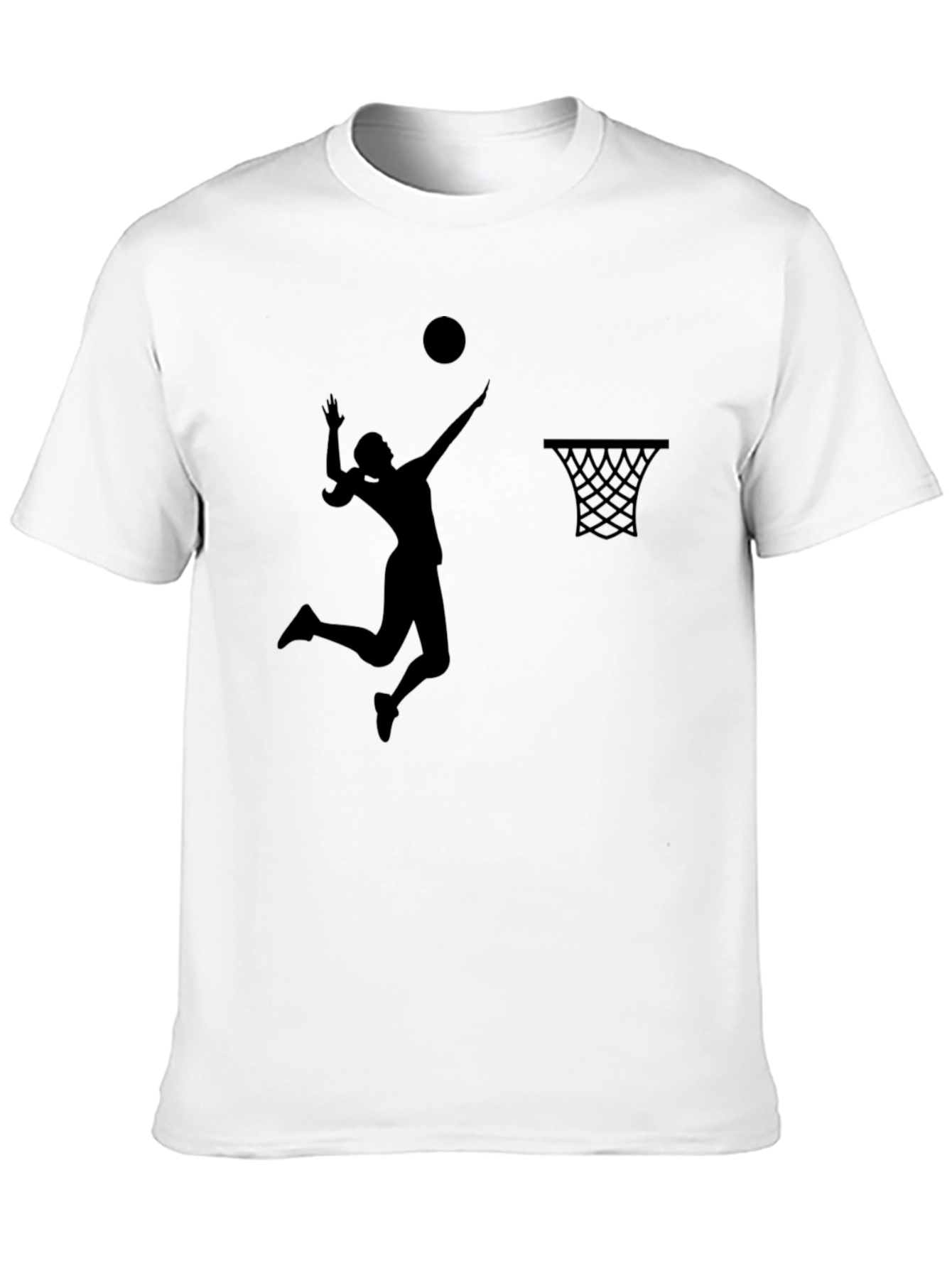 Basketball Silhouette Graphic Black T-Shirt