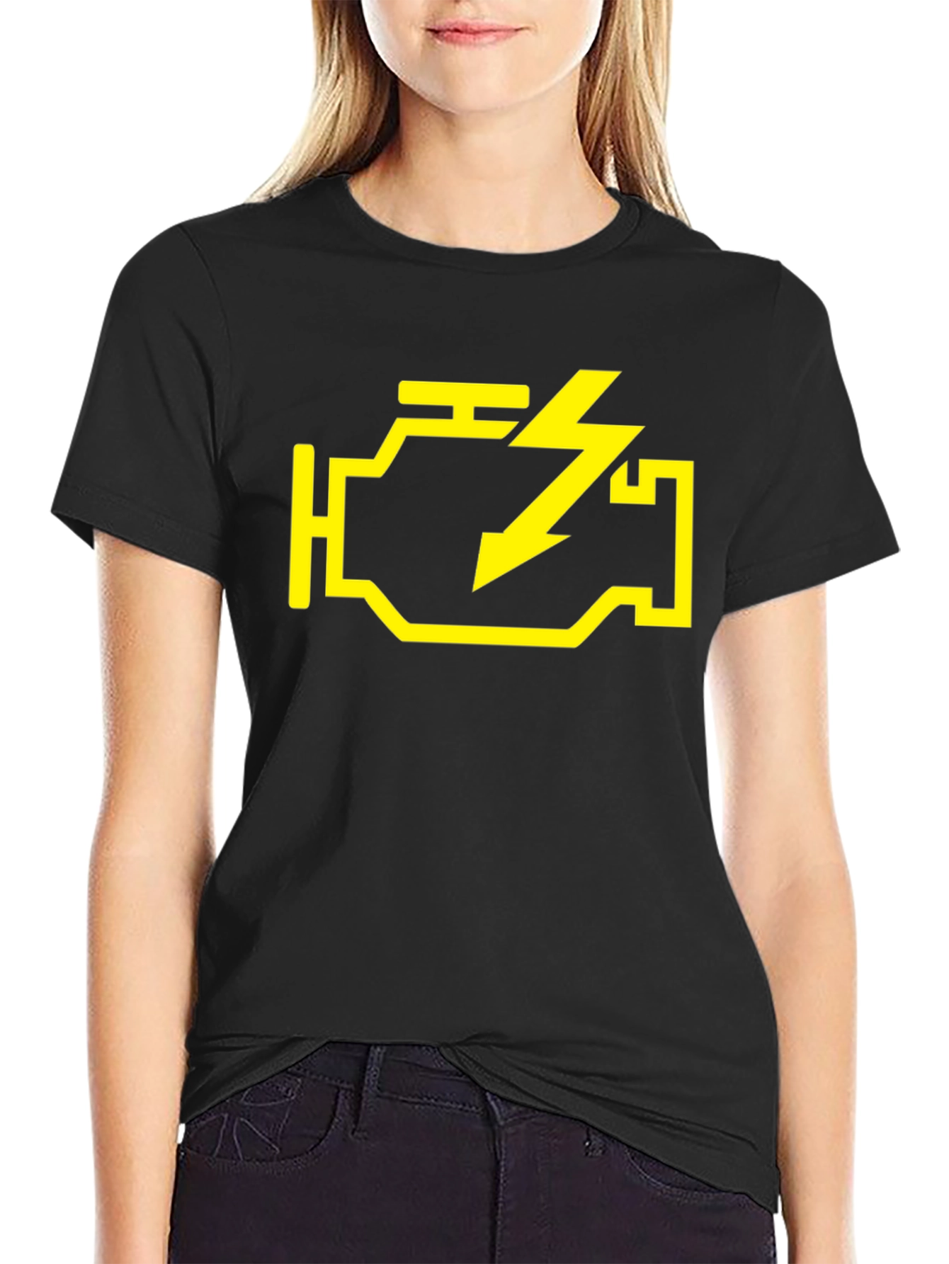 Check Engine Light T-Shirt - Mechanic Humor