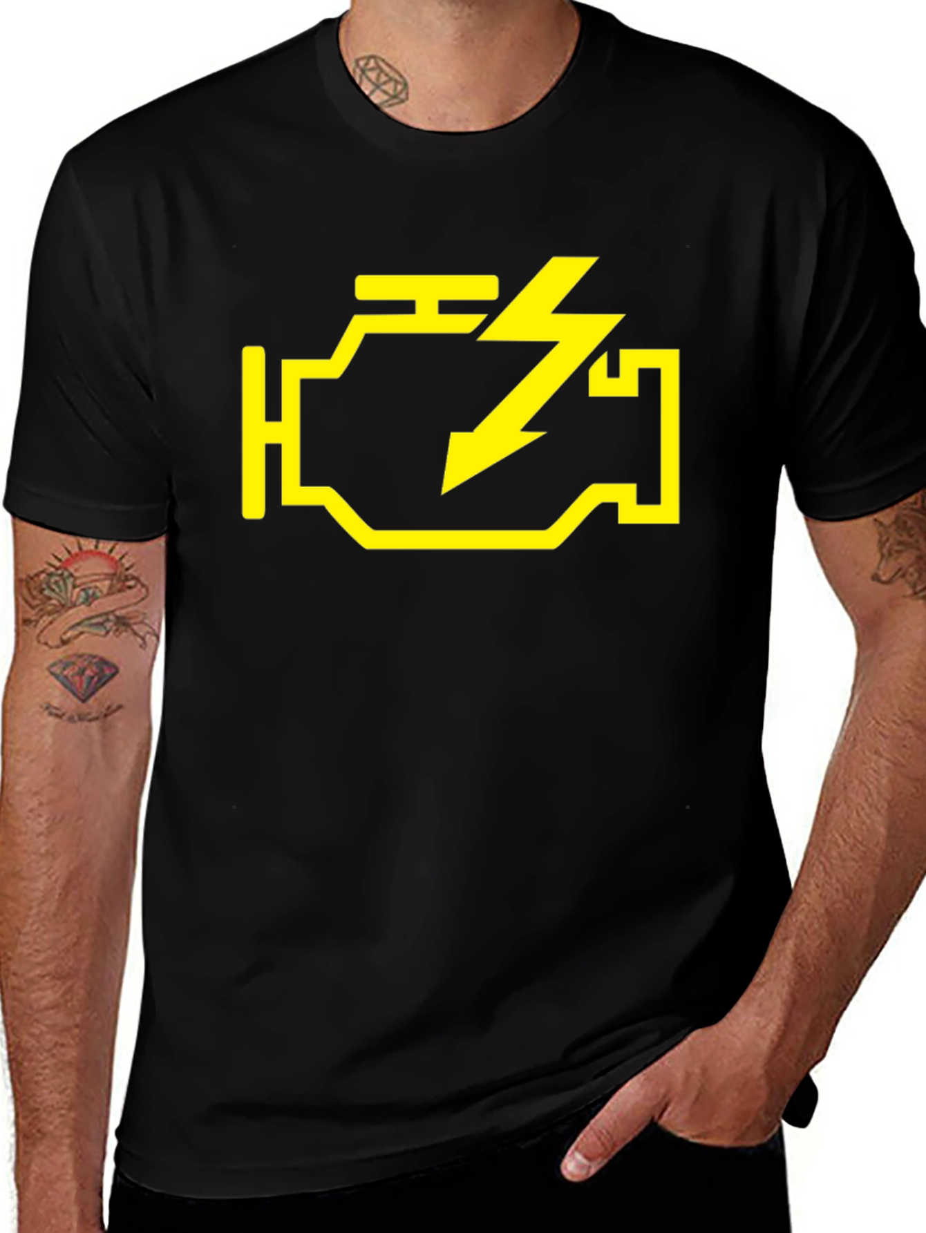 Check Engine Light T-Shirt - Mechanic Humor