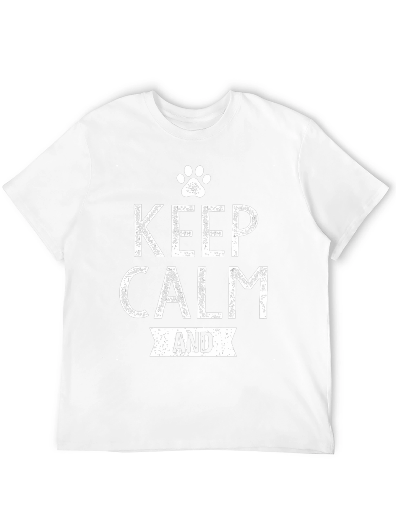Keep Calm and Paw On Black T-Shirt