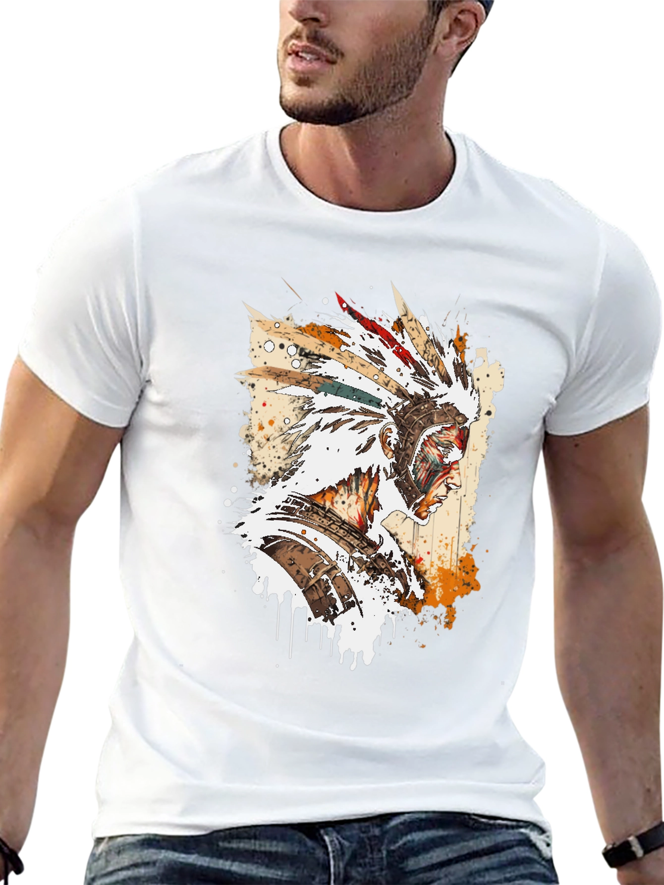 Native American Headdress T-Shirt - Graphic Tee
