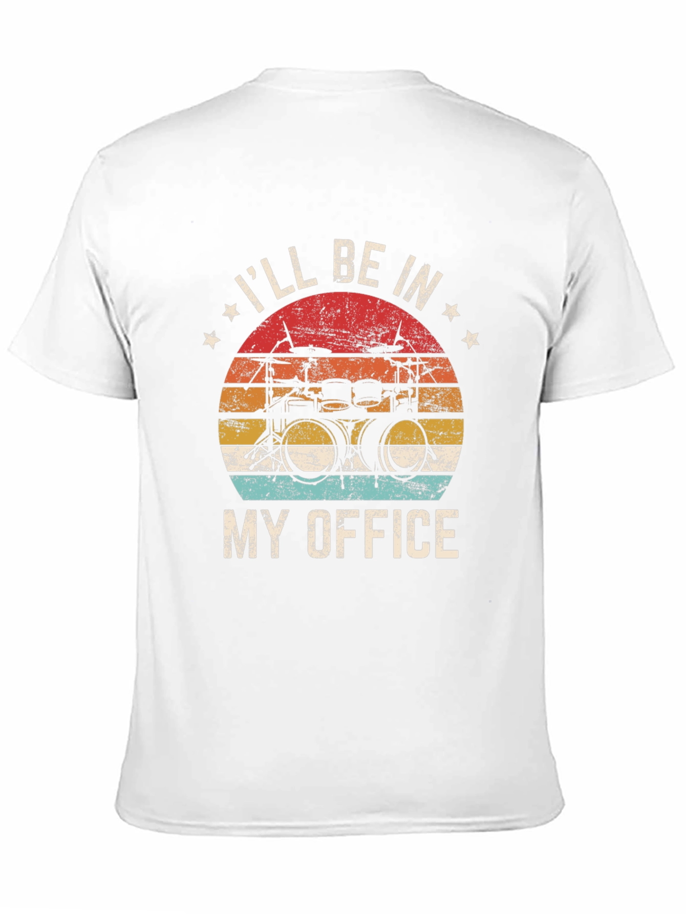 Drummers Office T-Shirt - Black Crew Neck