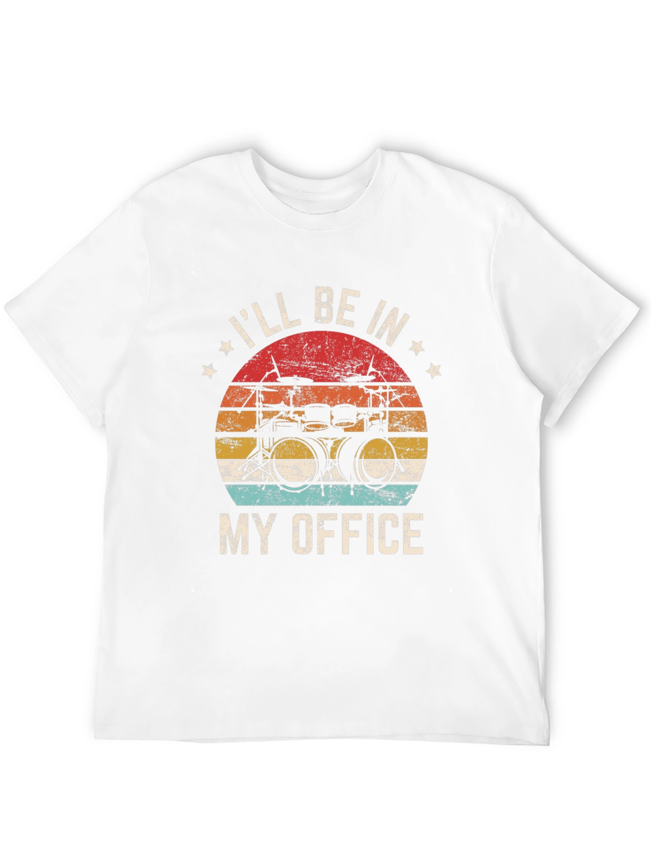 Drummers Office T-Shirt - Black Crew Neck