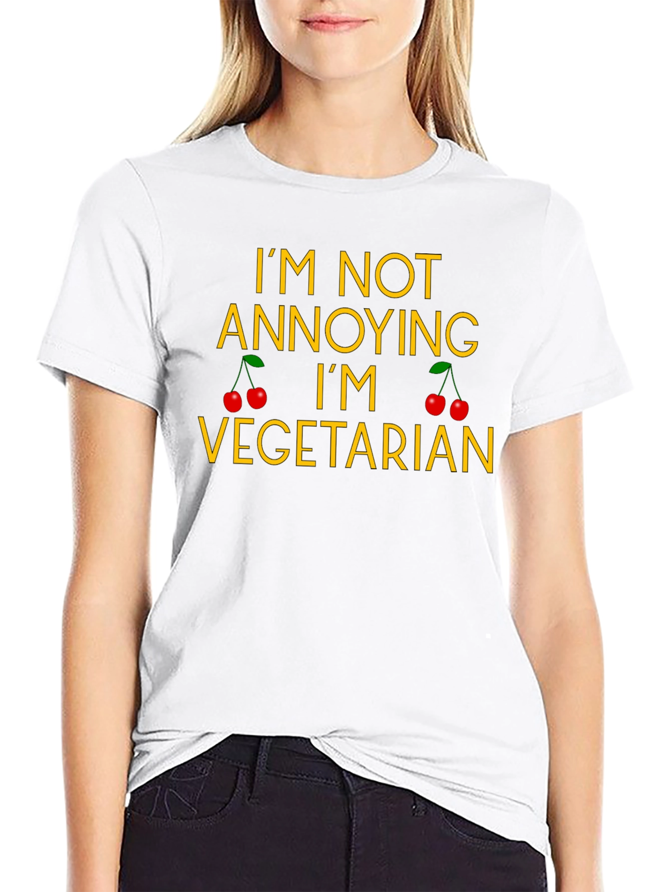 Im Not Annoying Im Vegetarian Graphic T-Shirt