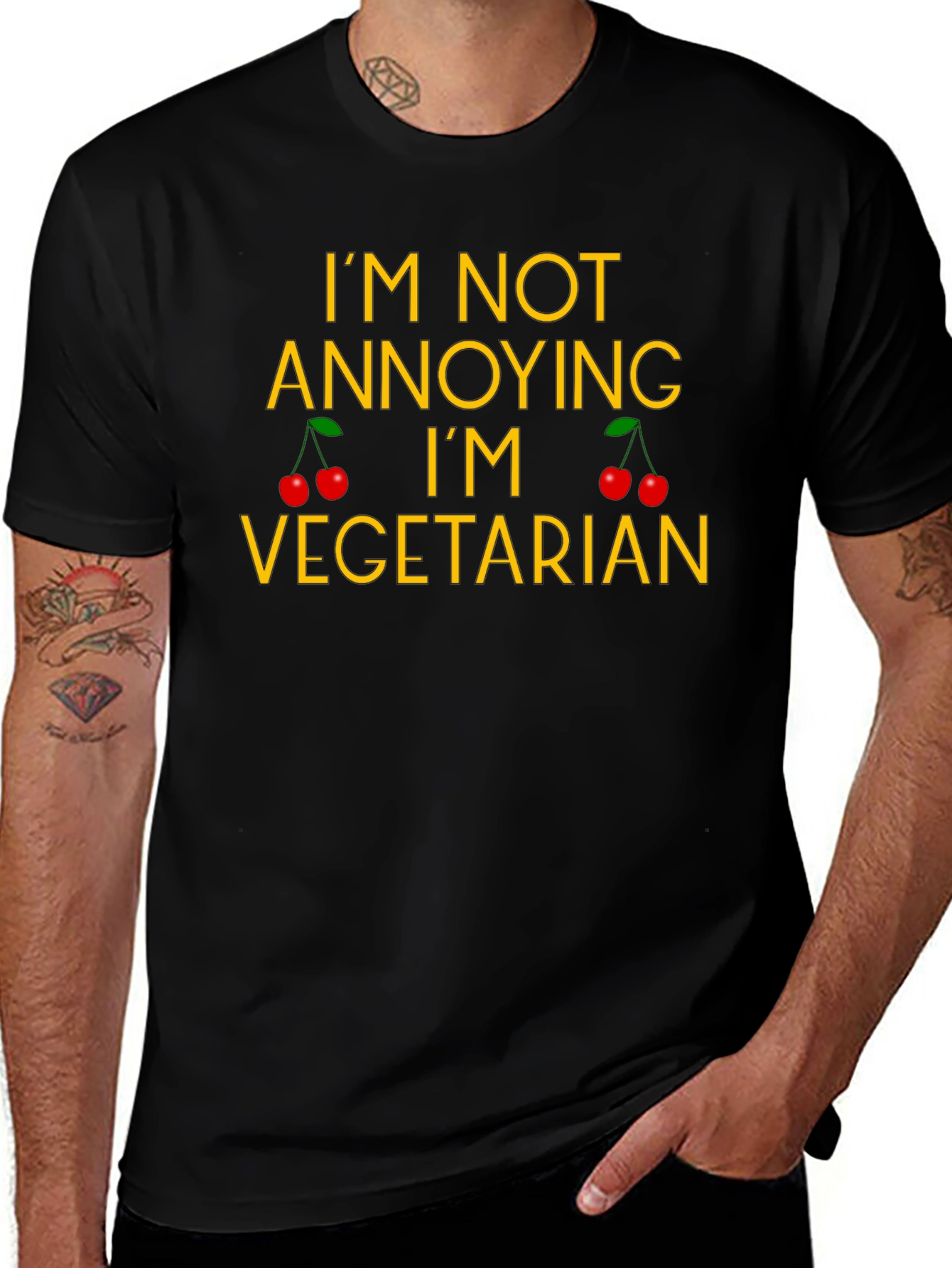 Im Not Annoying Im Vegetarian Graphic T-Shirt