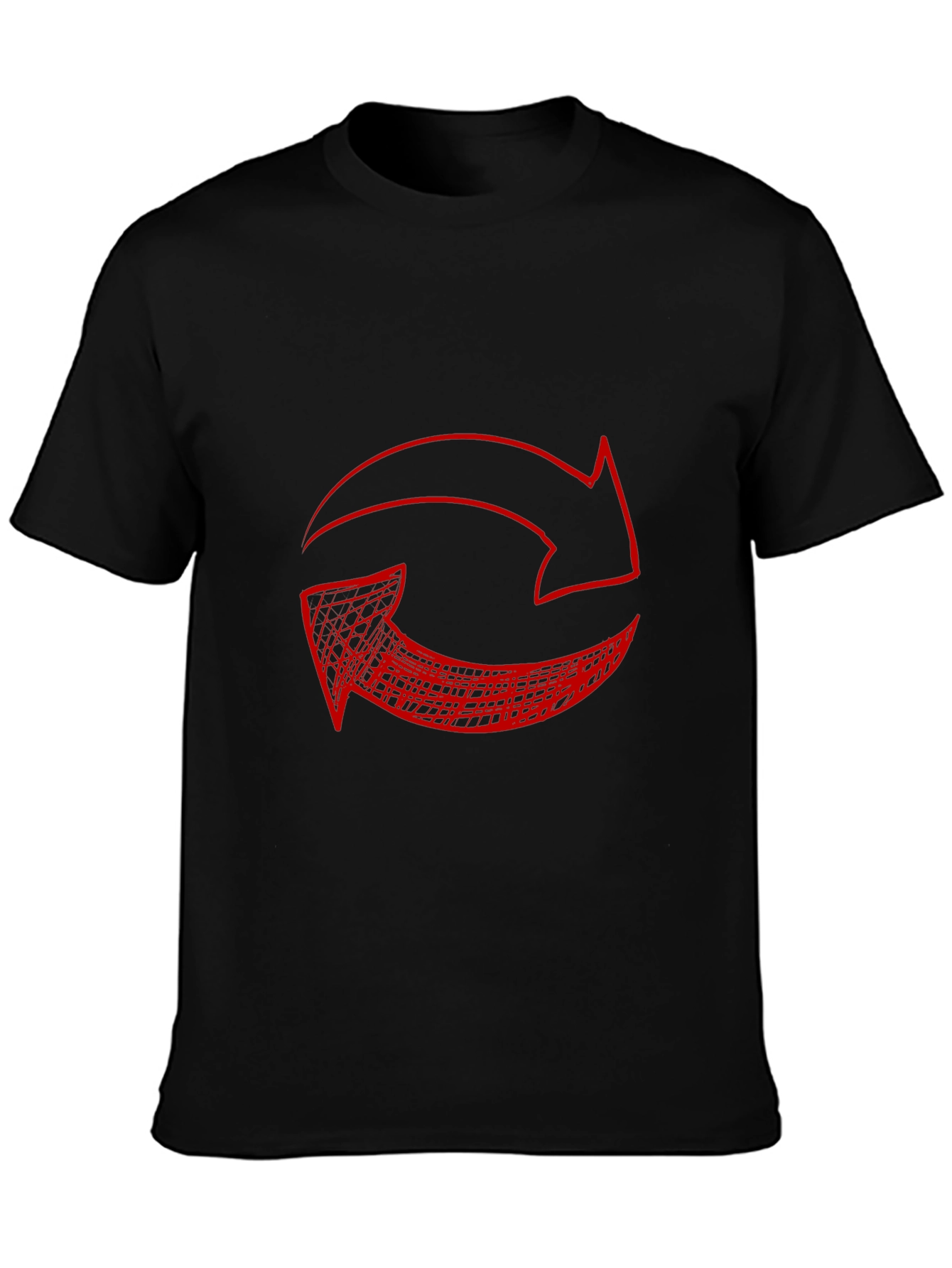 Red Arrow Graphic Black T-Shirt