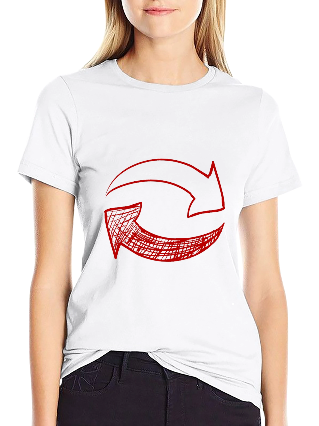 Red Arrow Graphic Black T-Shirt
