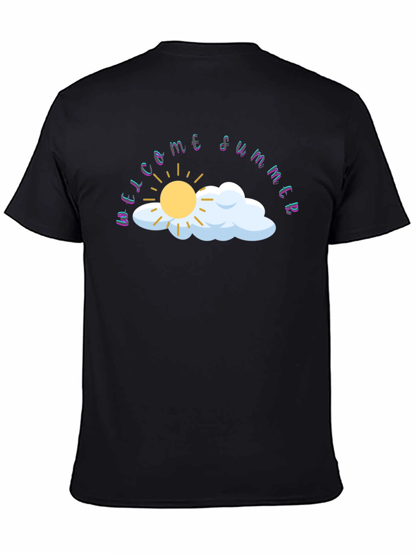 Welcome Summer Black Graphic Tee