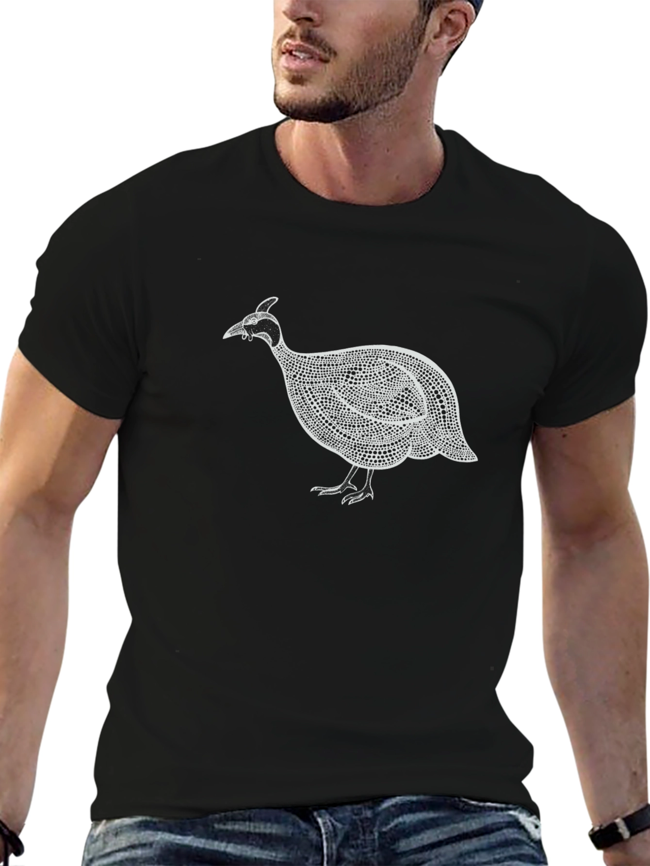 Guinea Fowl Graphic Print T-Shirt
