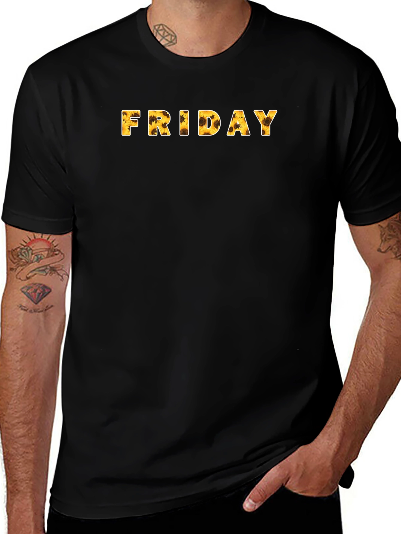 Sunflower Friday T-Shirt - Black Casual Wear