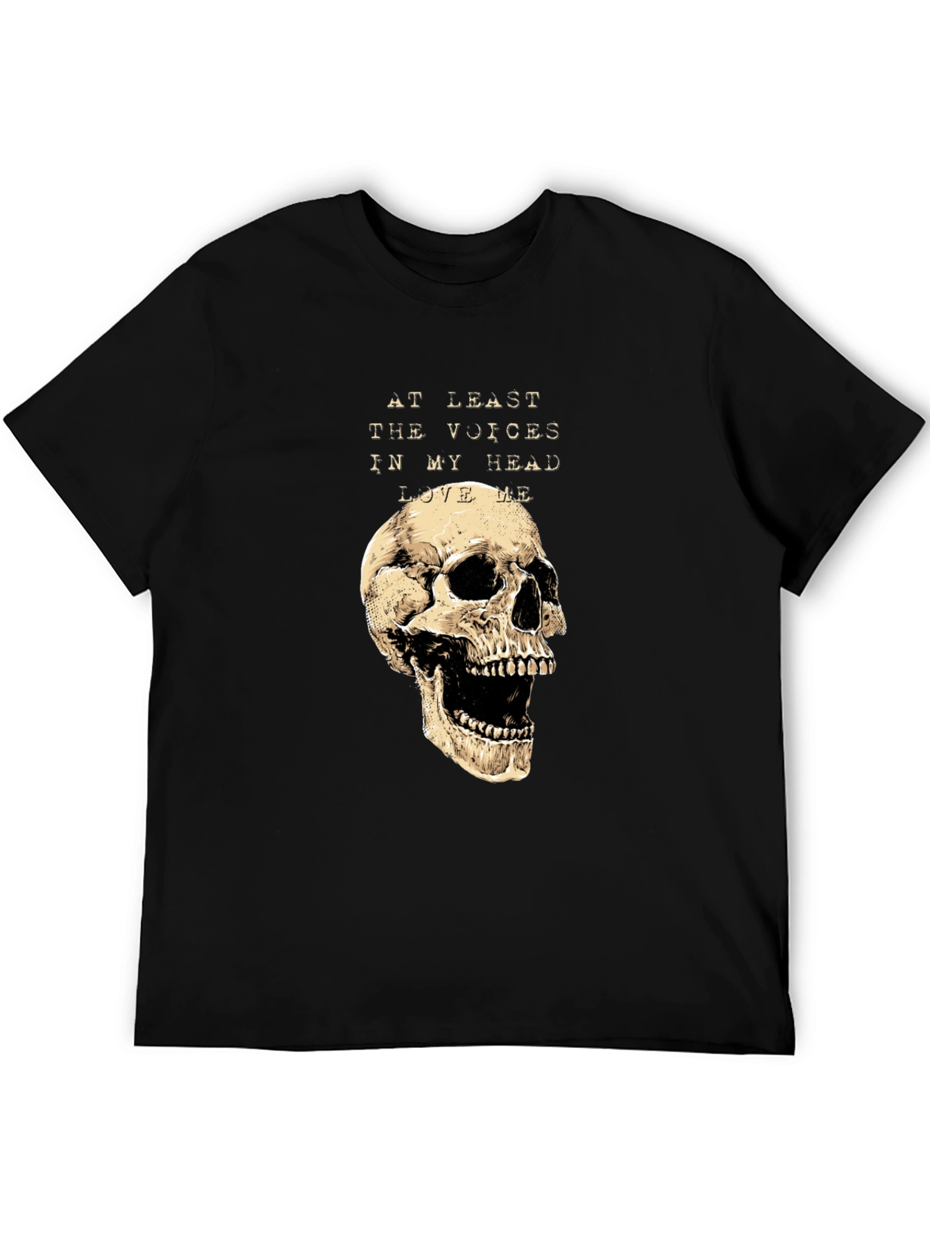 Skull Graphic Tee: Voices in My Head T-Shirt