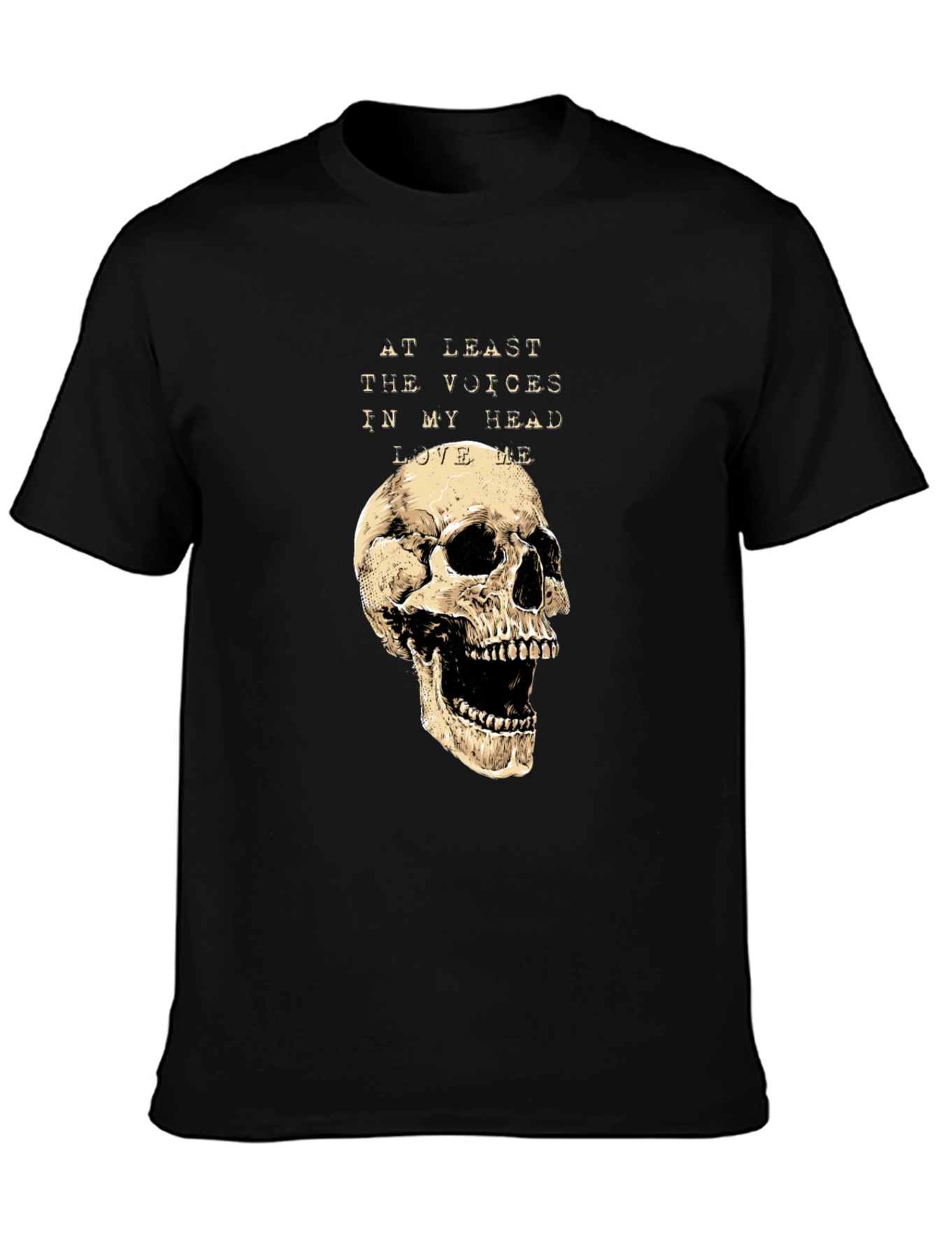 Skull Graphic Tee: Voices in My Head T-Shirt