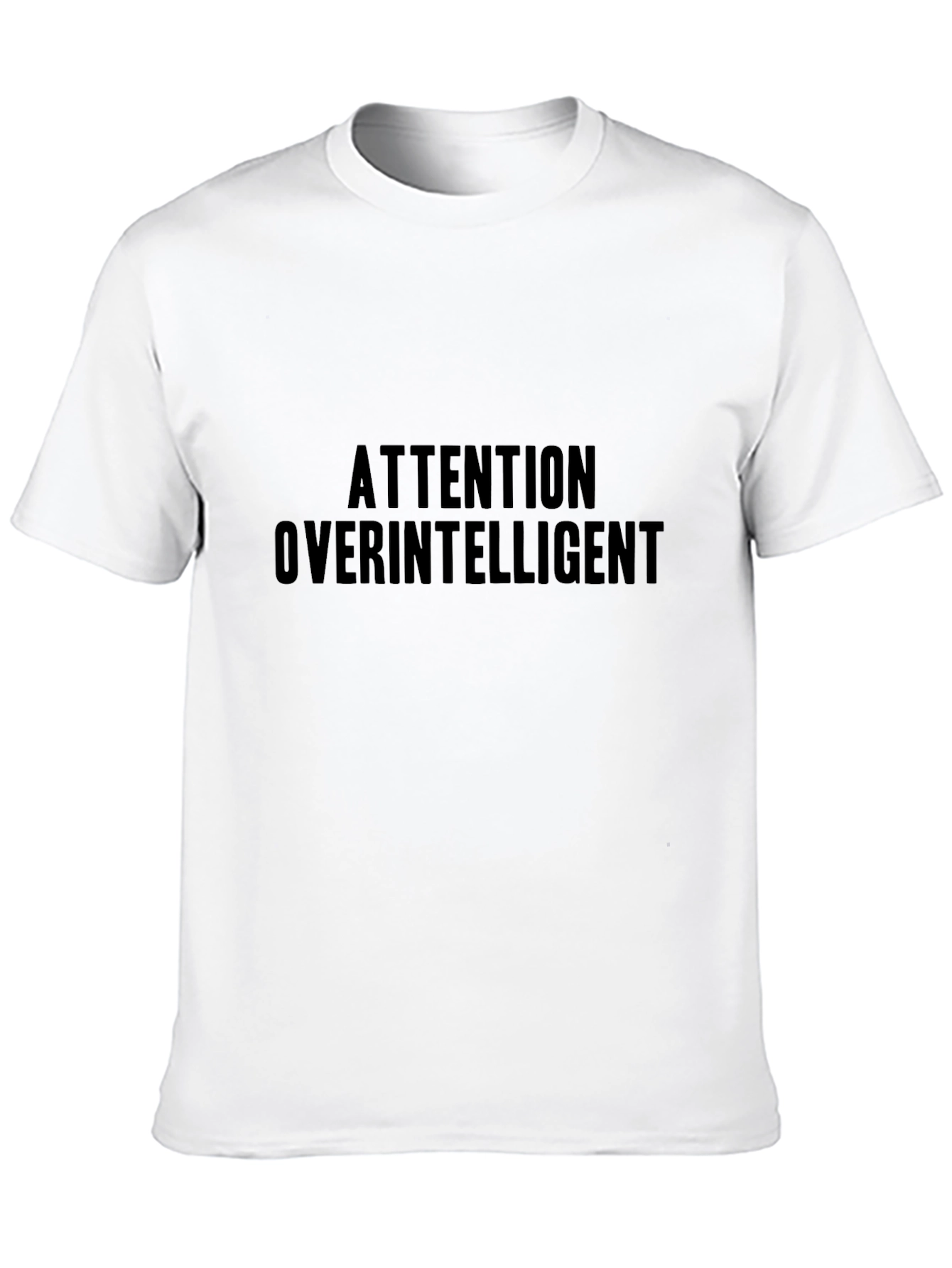 Attention Overintelligent Black Tee
