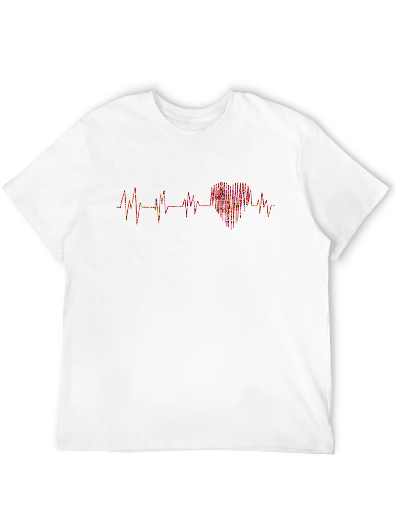 Heartbeat Love Graphic Black T-Shirt