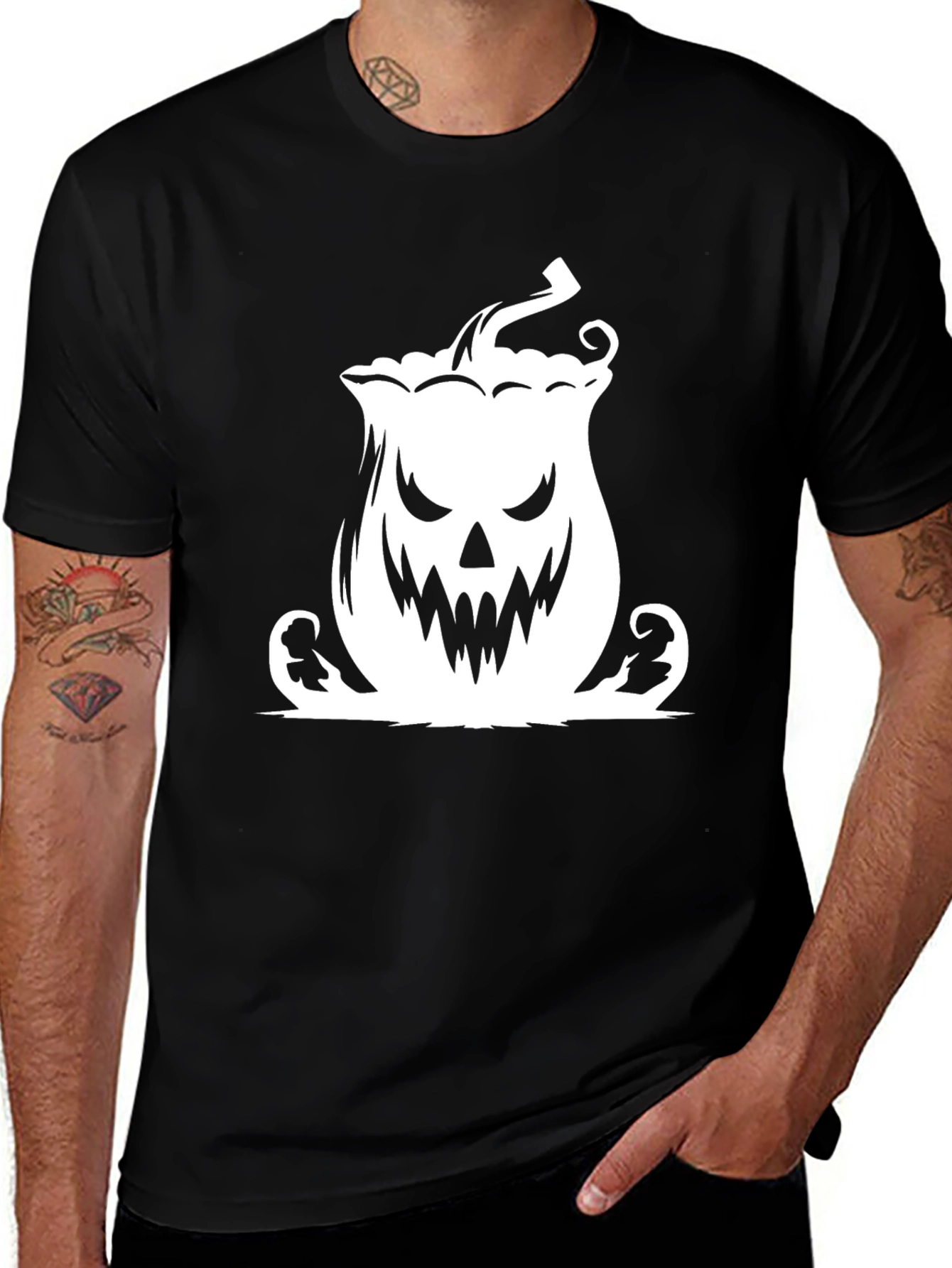 Spooky Pumpkin Graphic Tee - Halloween T-Shirt
