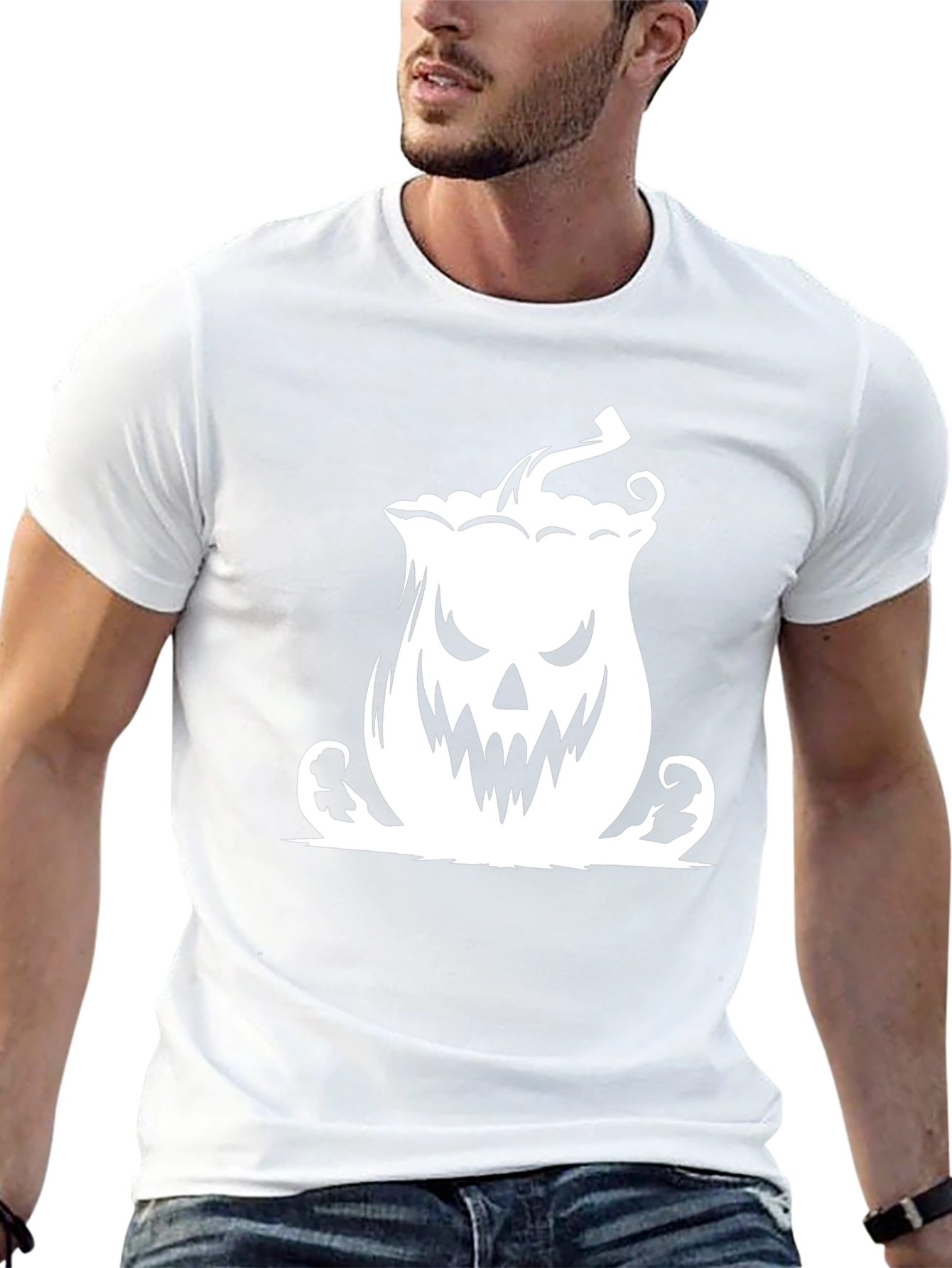 Spooky Pumpkin Graphic Tee - Halloween T-Shirt