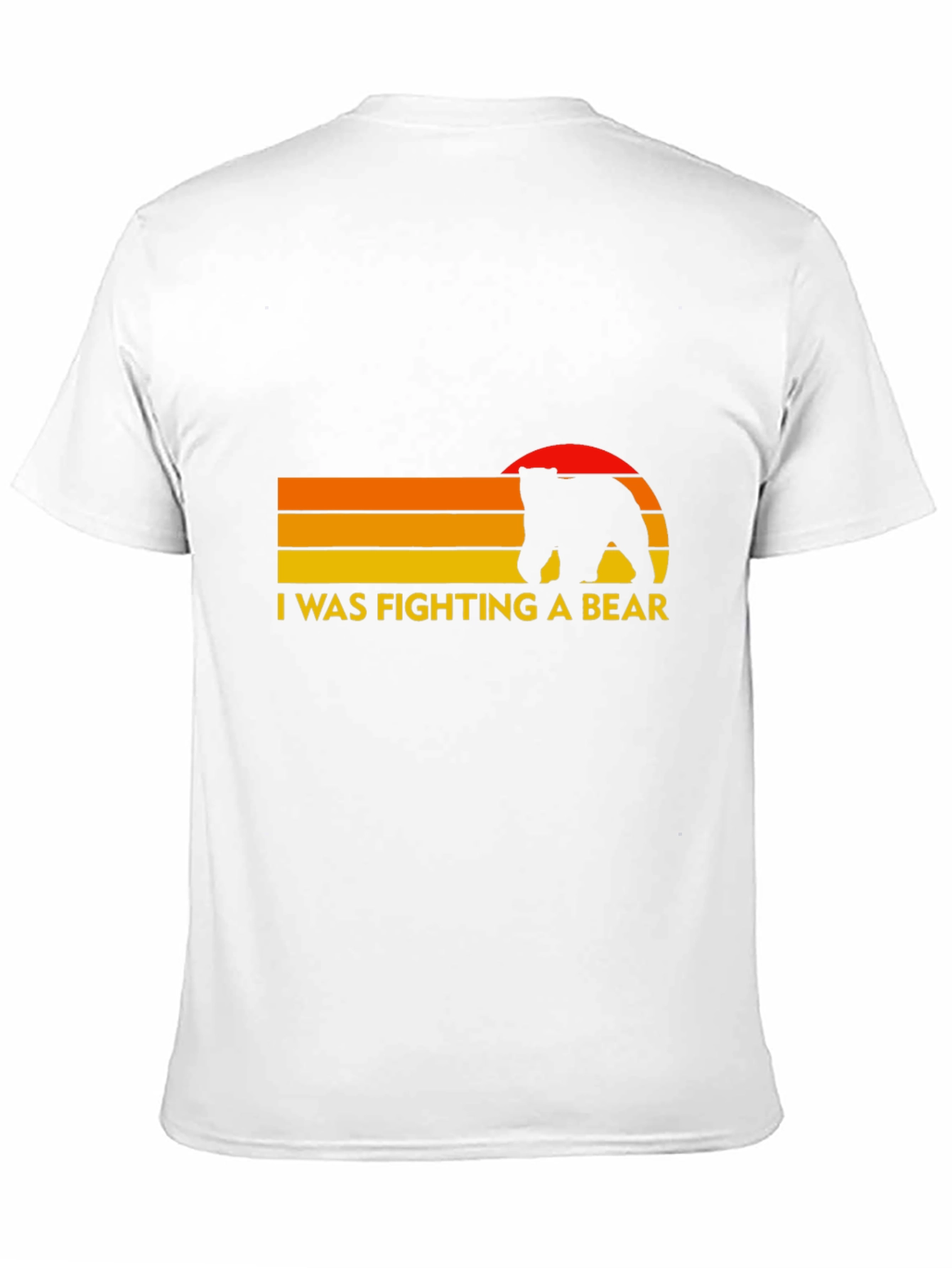I Was Fighting A Bear Funny Graphic Tee