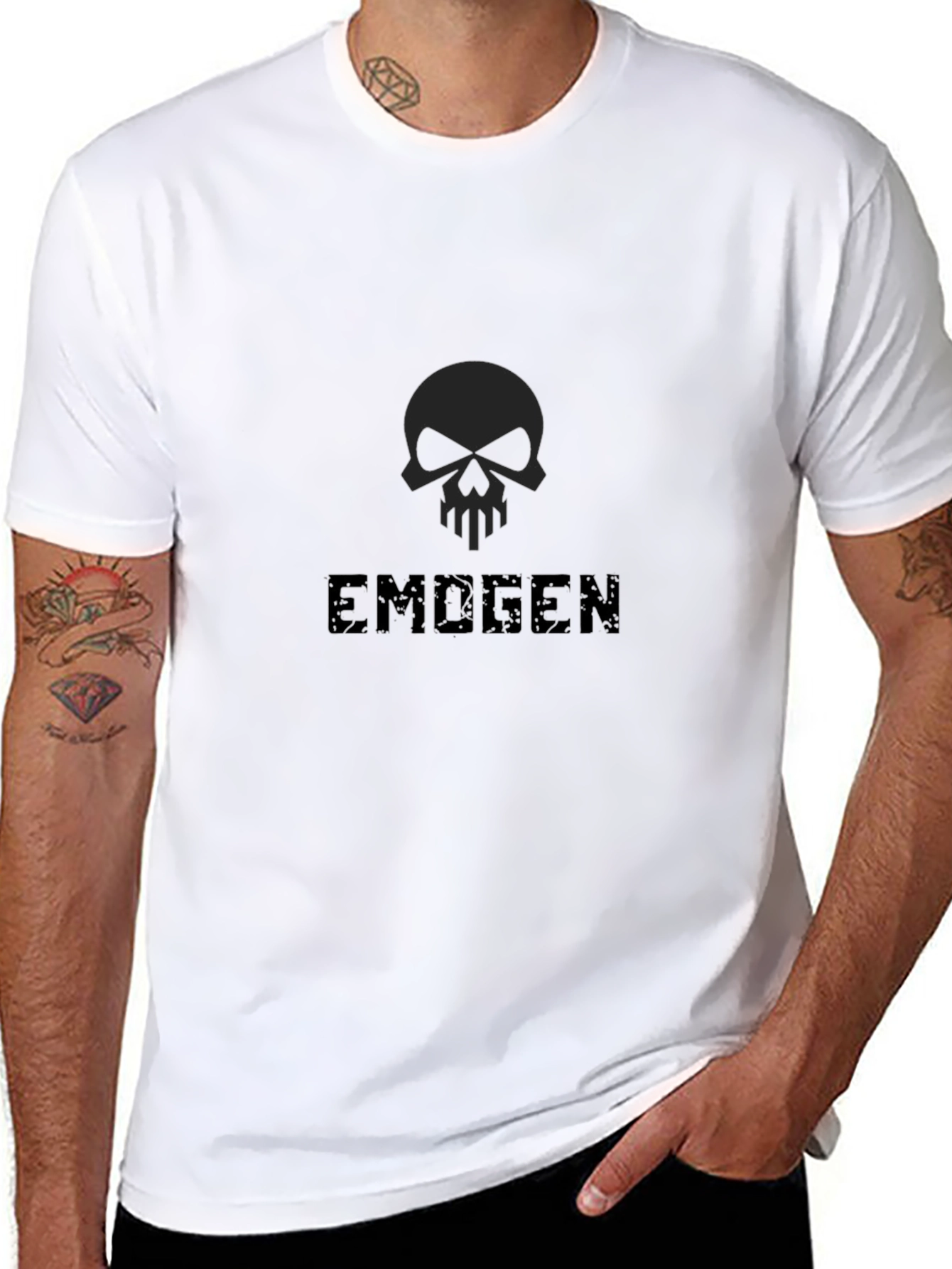EMOGEN Skull Graphic Black T-Shirt