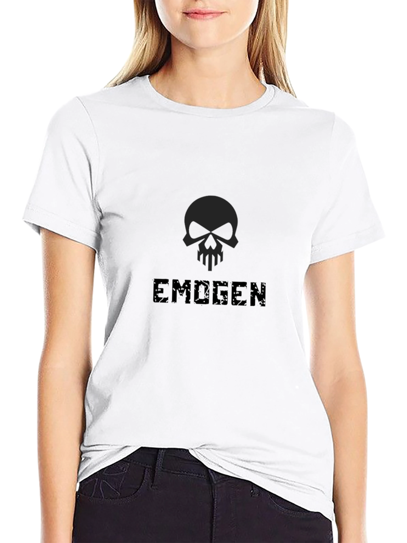 EMOGEN Skull Graphic Black T-Shirt