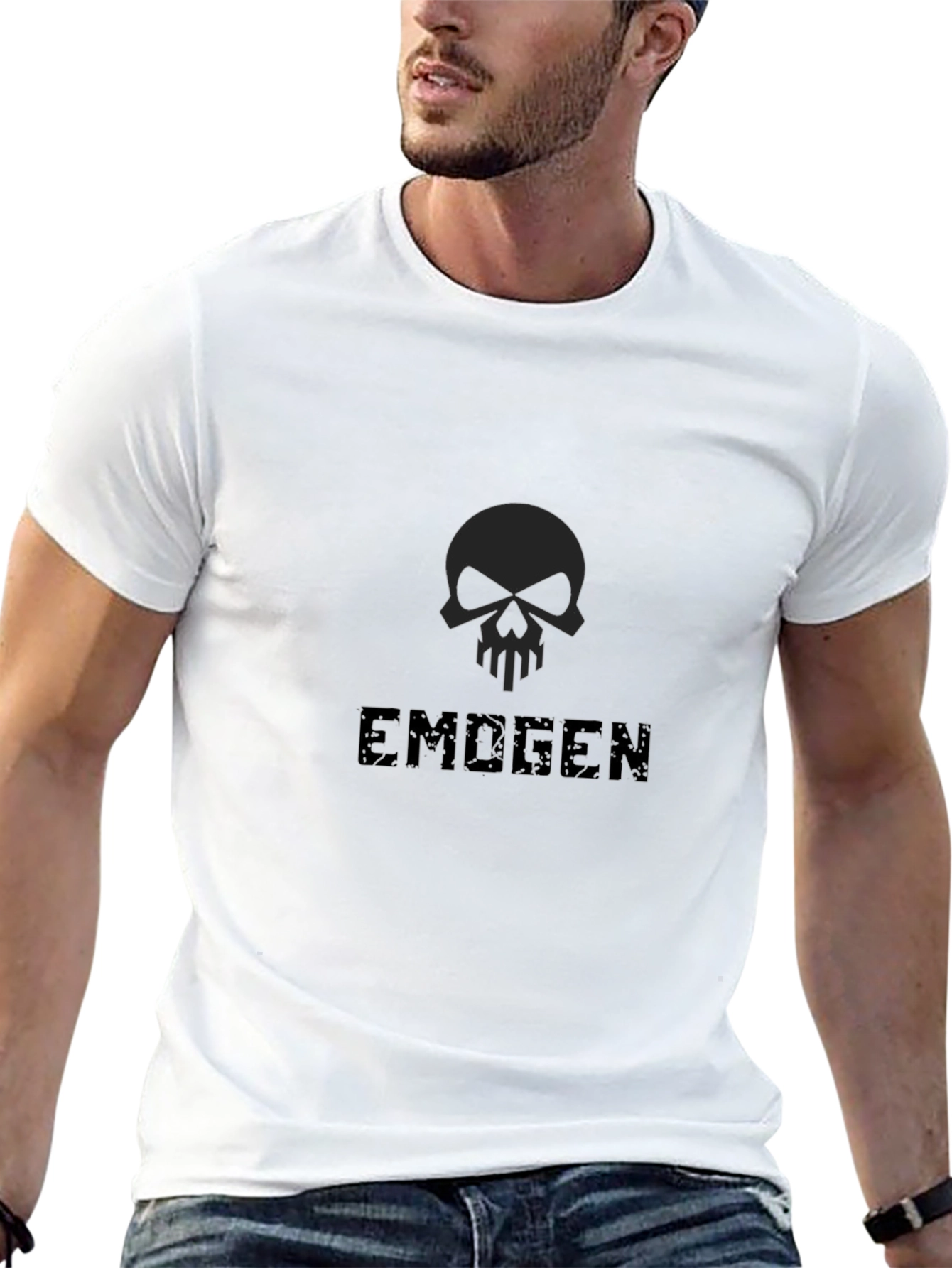 EMOGEN Skull Graphic Black T-Shirt
