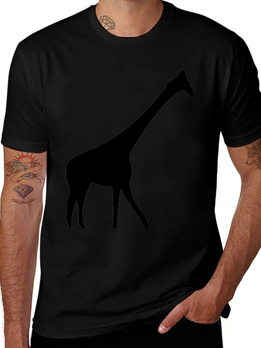 Black Giraffe Silhouette T-Shirt