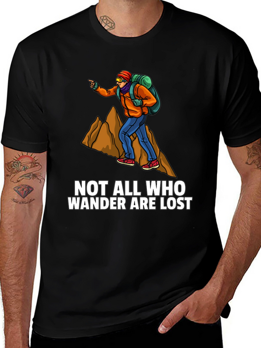 Wanderlust Graphic Tee - Not All Who Wander Are Lost