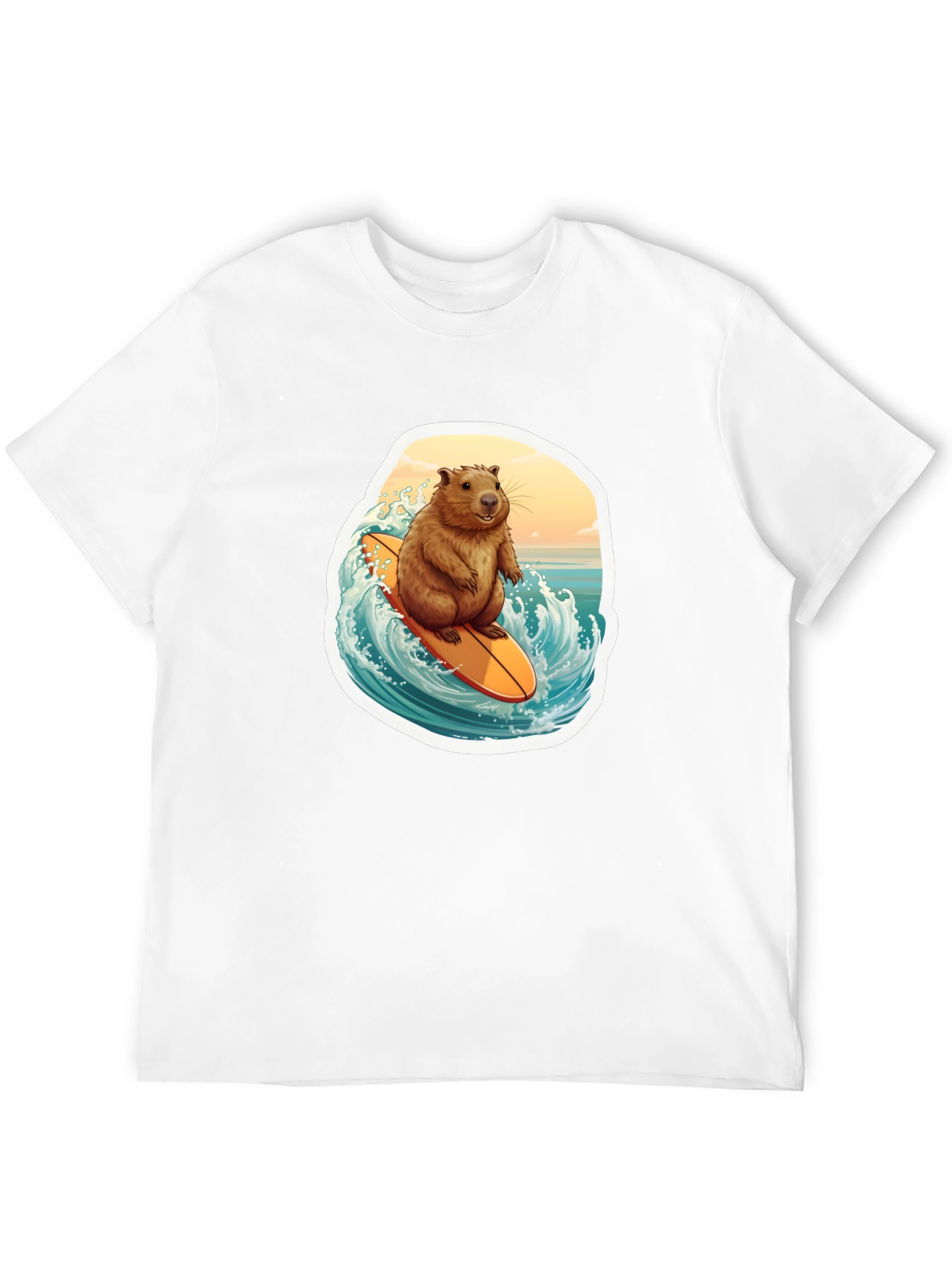 Surfing Beaver Graphic Tee