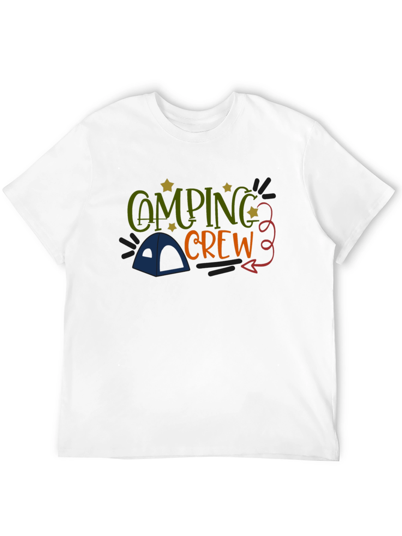 Camping Crew Black Graphic T-Shirt
