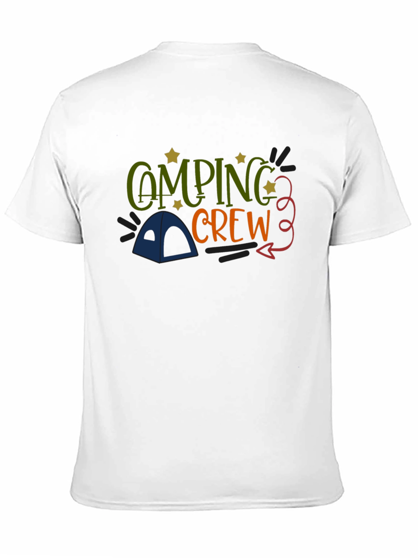 Camping Crew Black Graphic T-Shirt