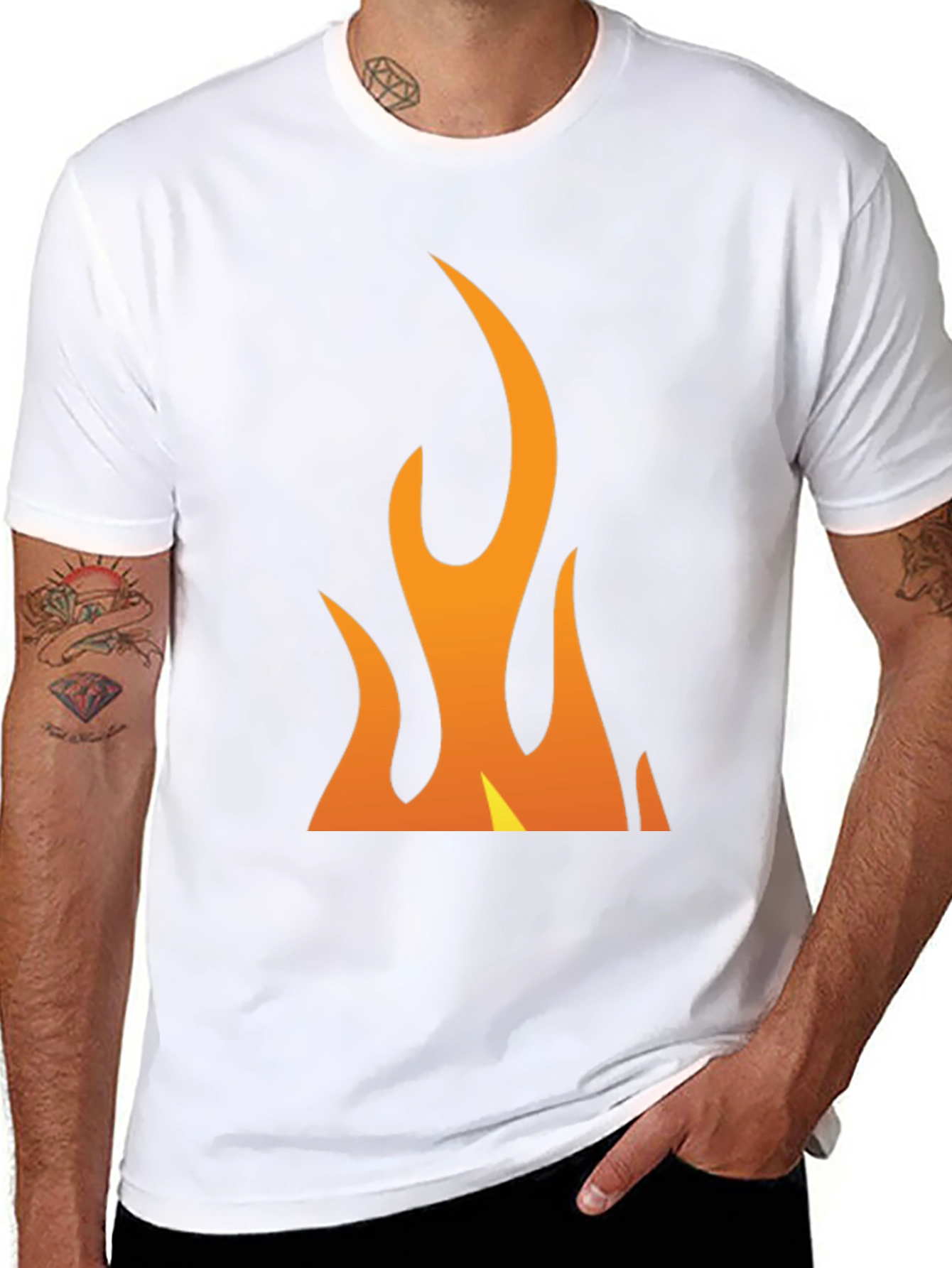 Flame Graphic Black T-Shirt - Bold & Eye-Catching