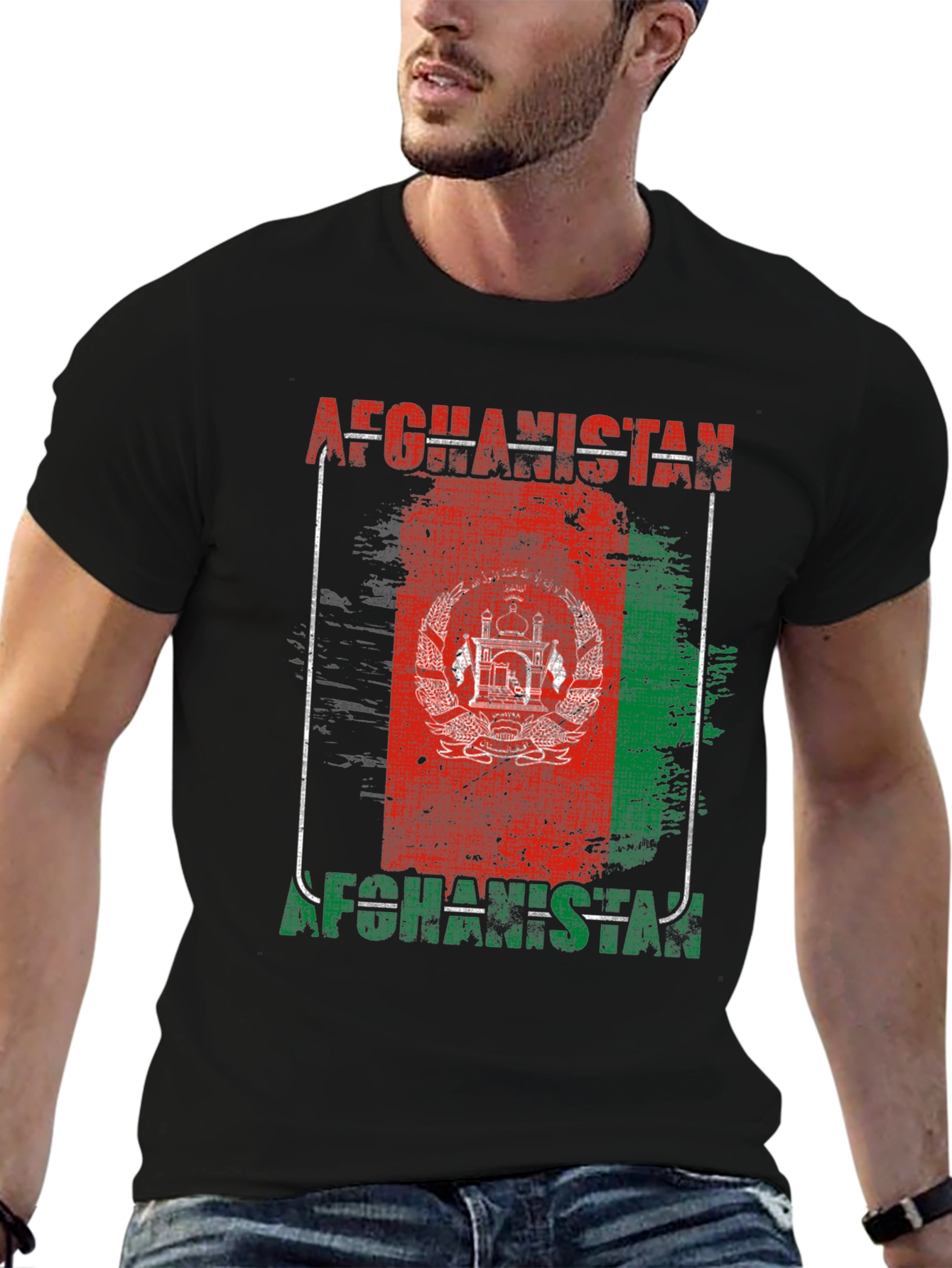 Afghanistan Flag Graphic T-Shirt