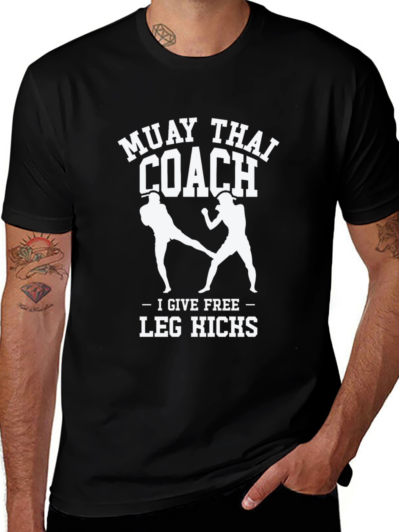 Muay Thai Coach T-Shirt - Free Leg Kicks!