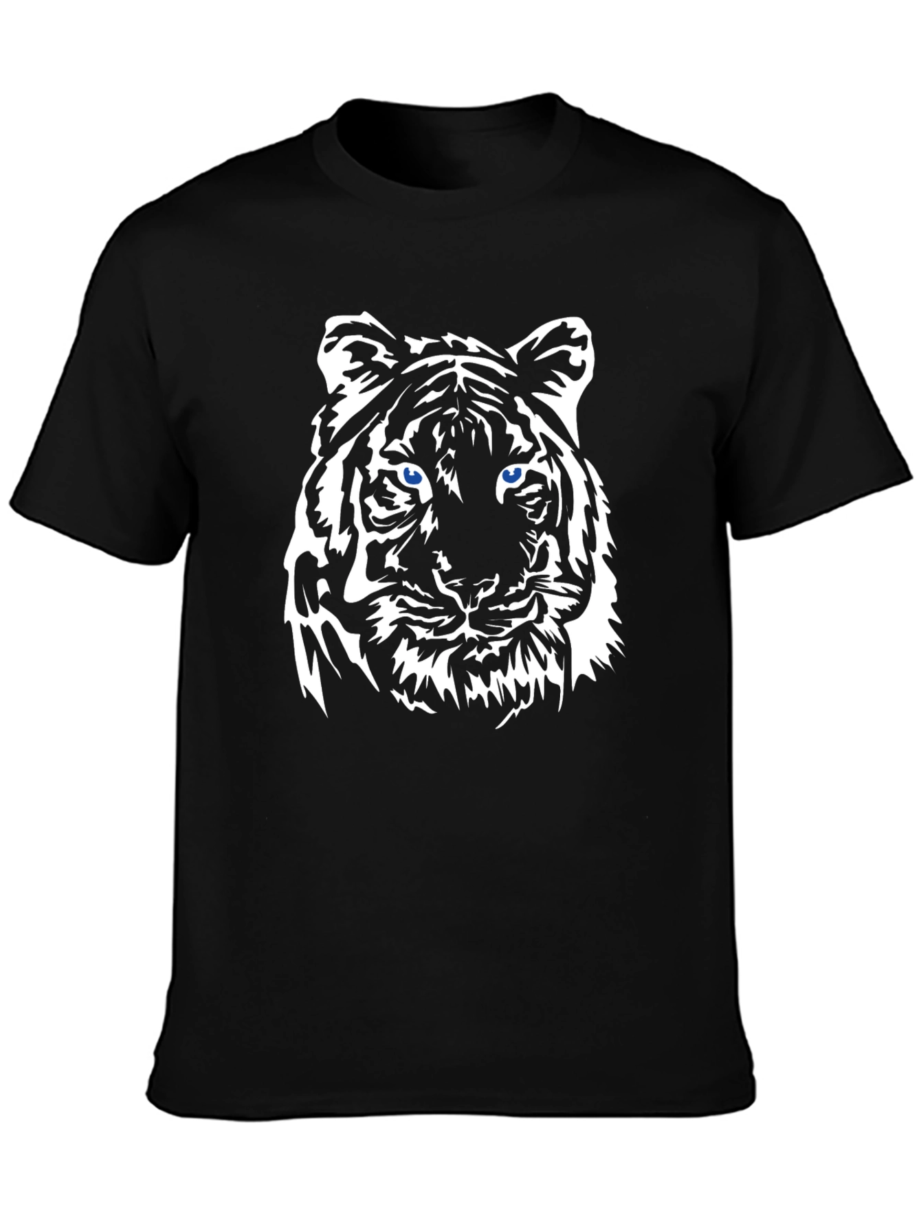 Black Tiger Graphic Tee - Bold Animal Print