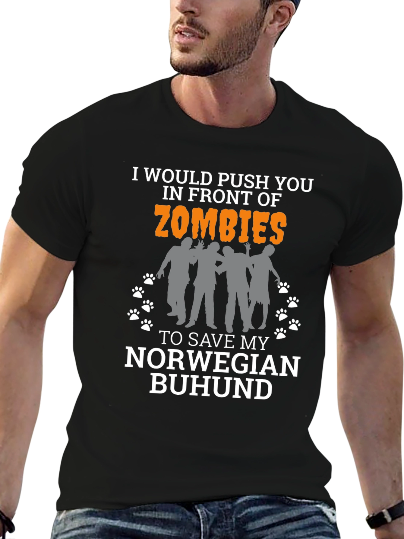 Zombie Norwegian Buhund Lover Tee