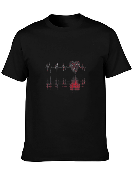 Heartbeat Graphic T-Shirt - Black