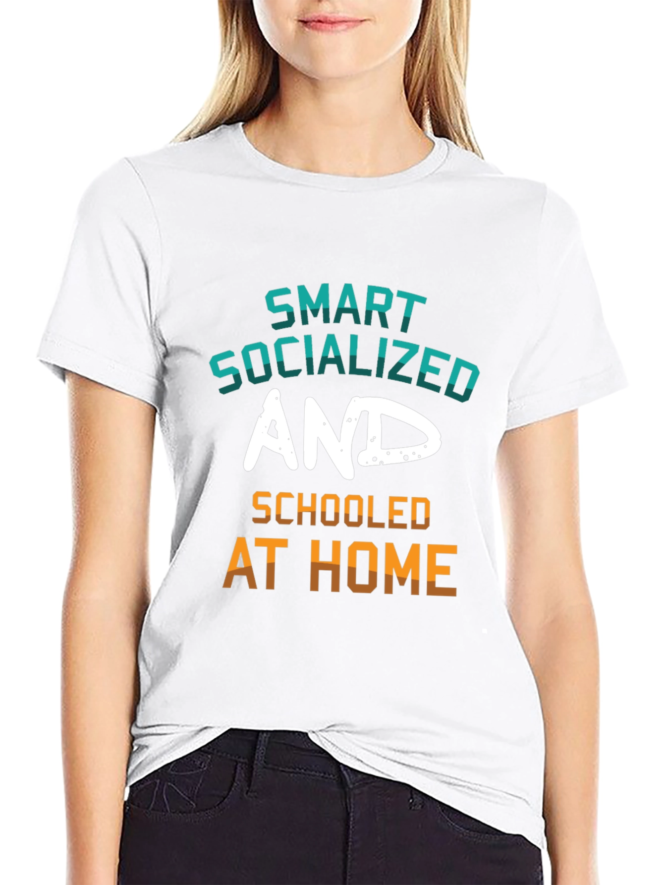 Smart Socialized and Schooled at Home Graphic Tee