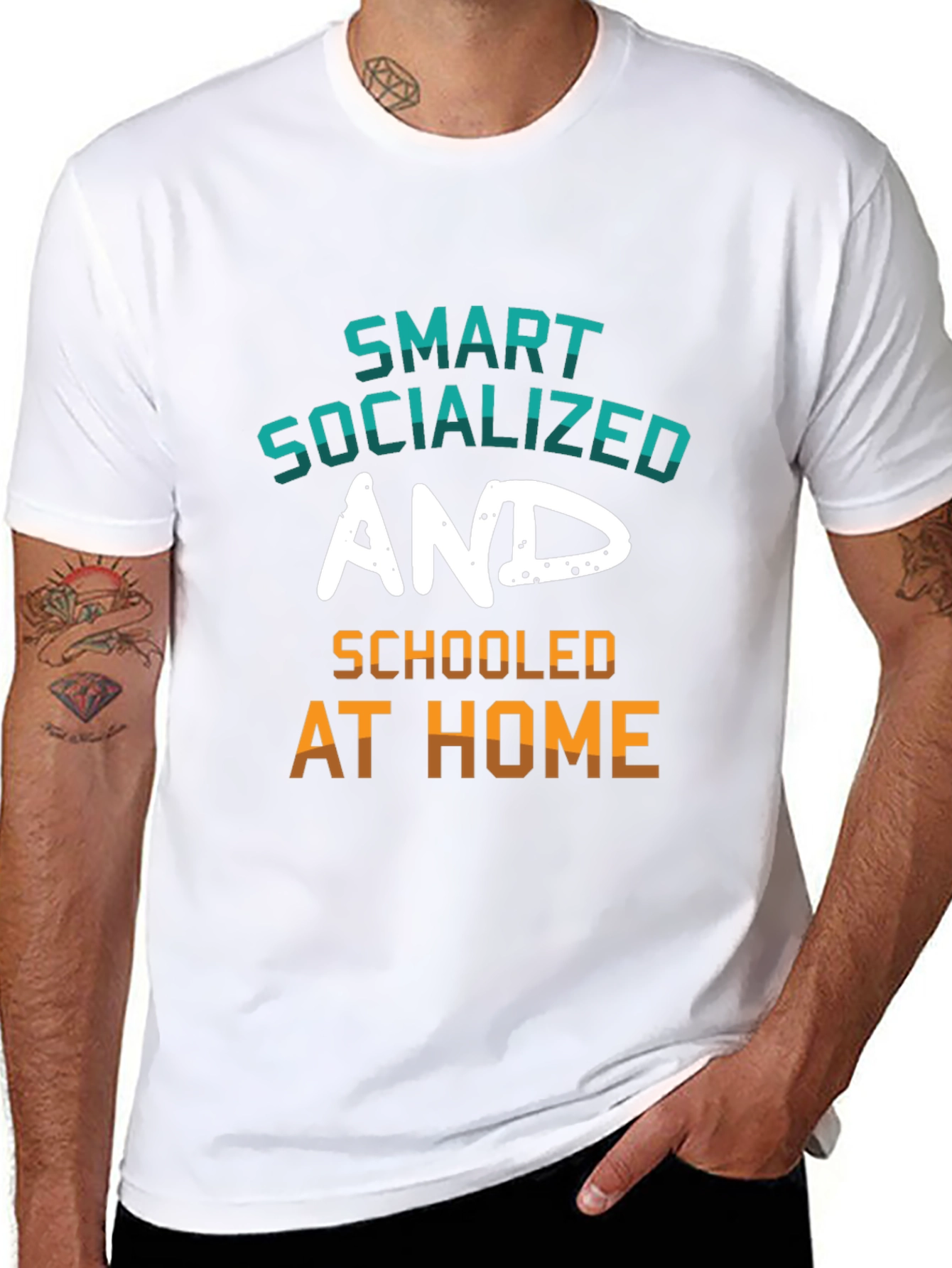 Smart Socialized and Schooled at Home Graphic Tee