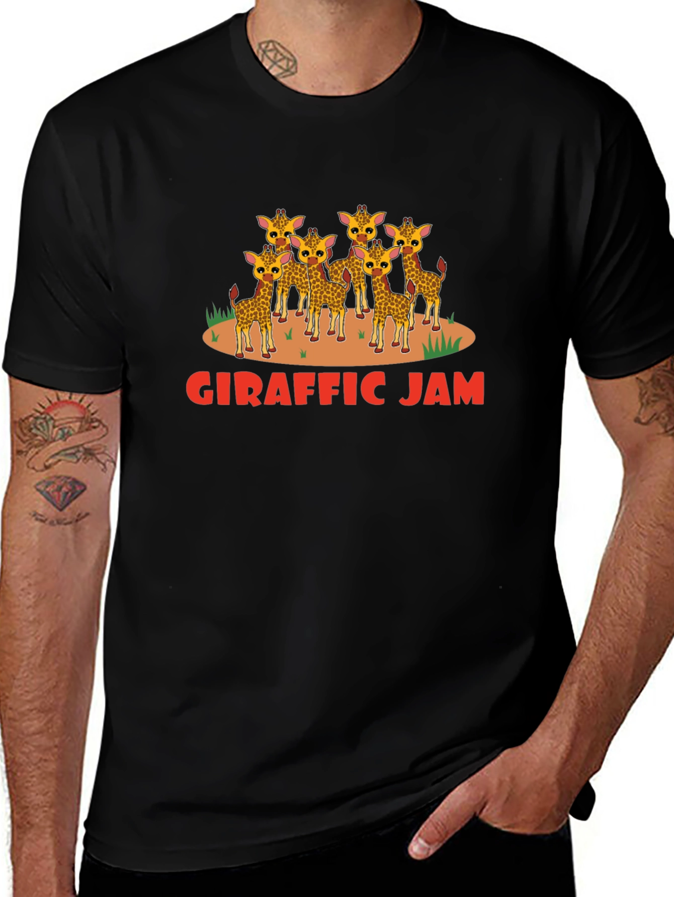 Giraffe Jam T-Shirt - Funny Animal Graphic Tee