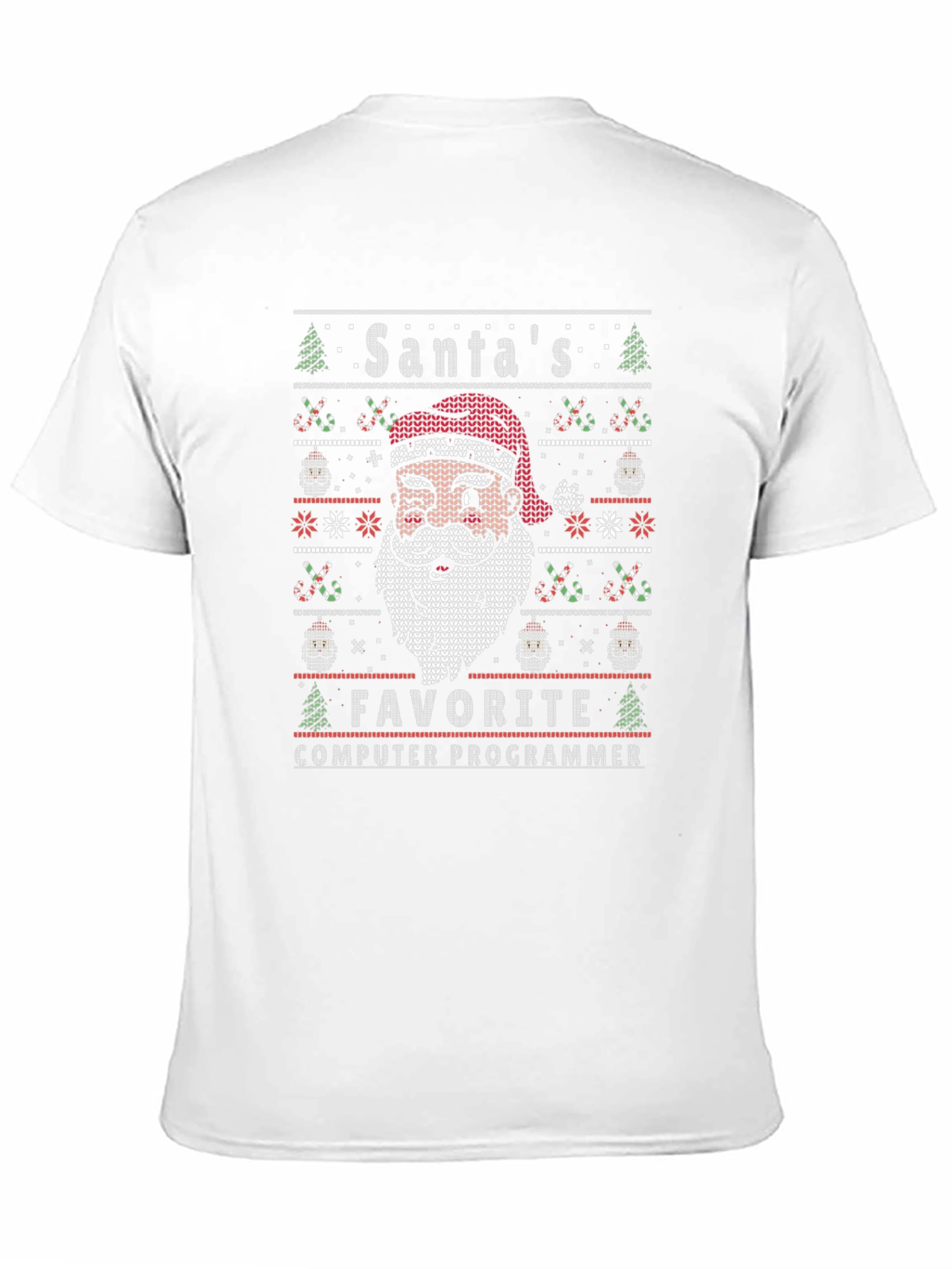 Santas Favorite Computer Programmer Ugly Christmas T-Shirt