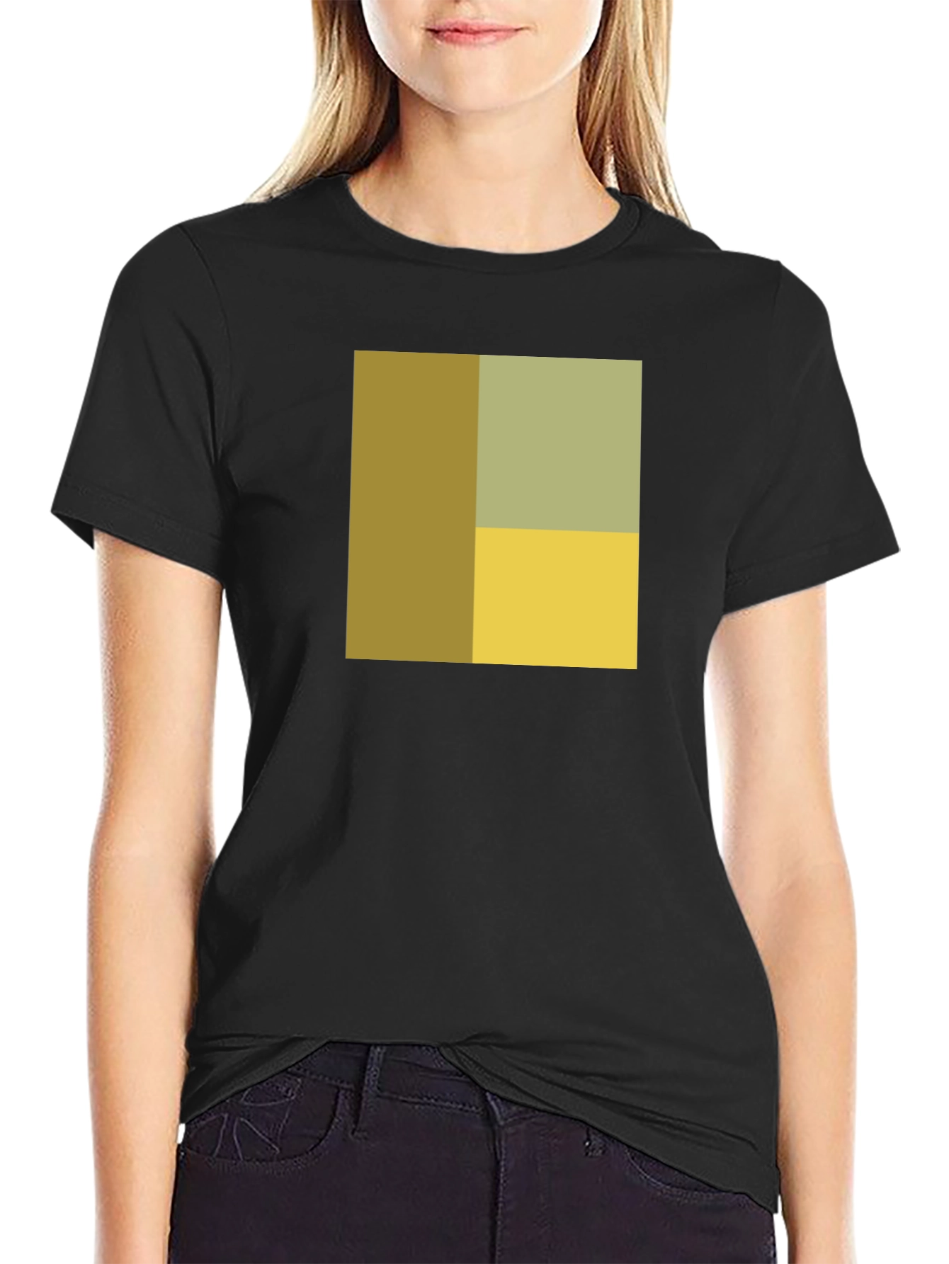 Abstract Block Print Tee - Soft Cotton Blend