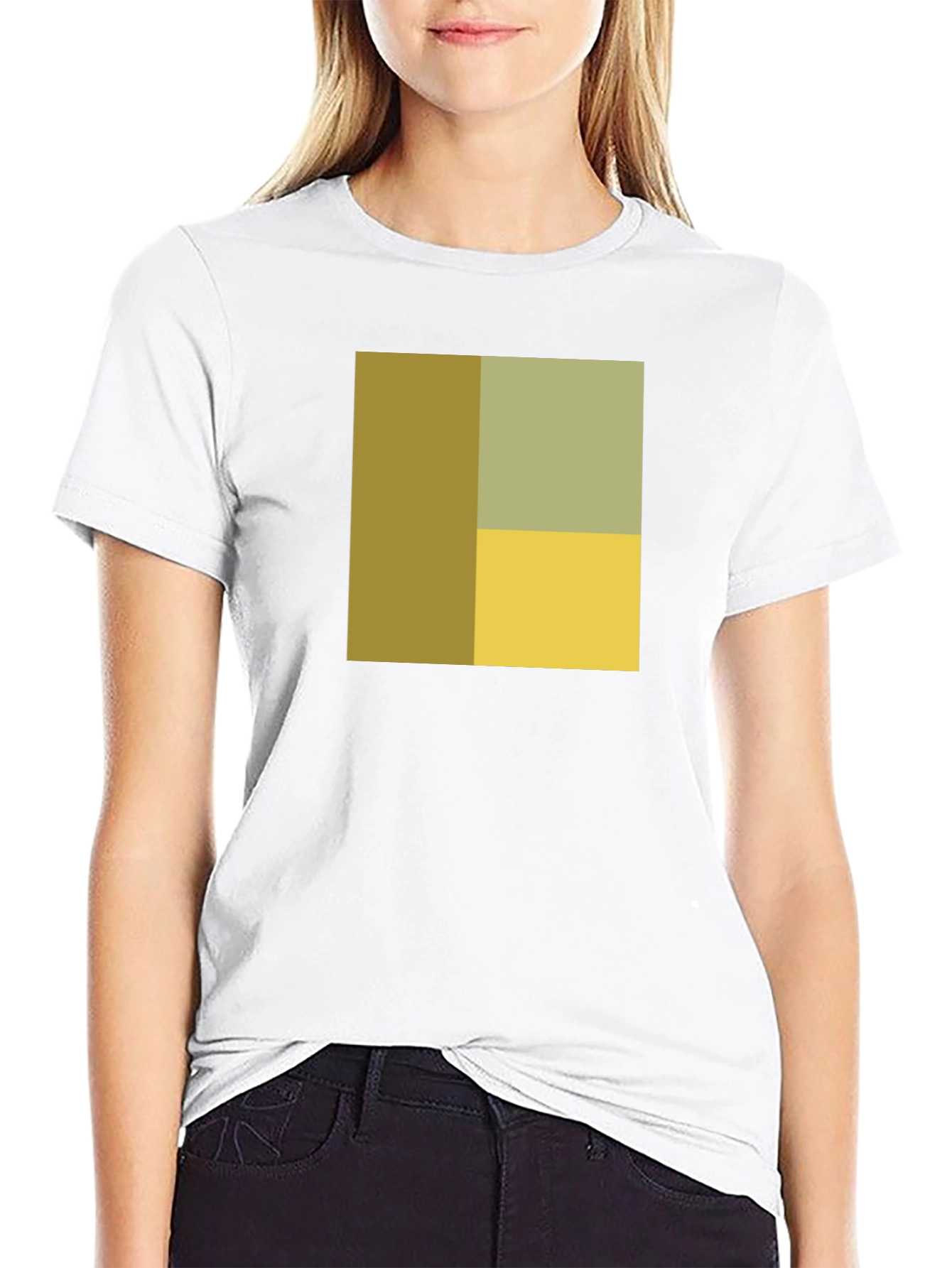 Abstract Block Print Tee - Soft Cotton Blend
