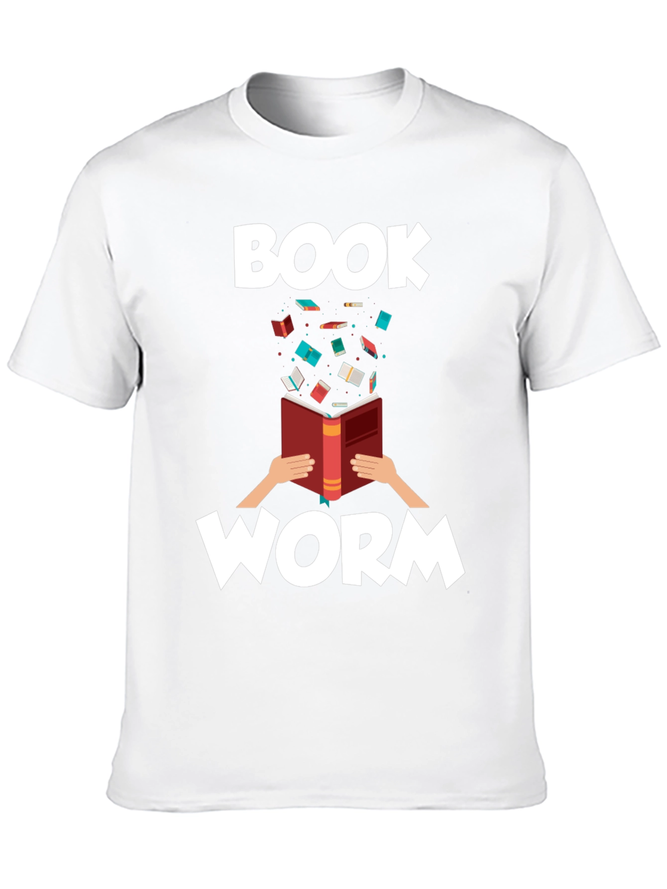 Bookworm Graphic Tee - Black Cotton T-Shirt
