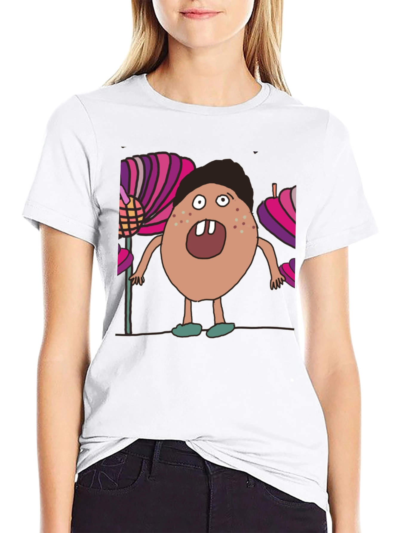 Cartoon Monster T-Shirt - Unique Graphic Tee