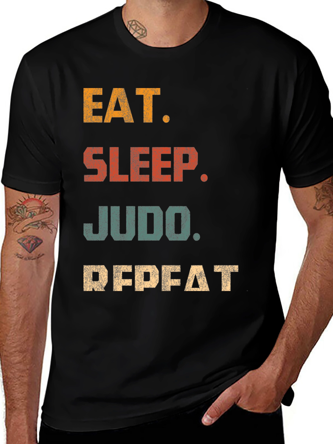Eat Sleep Judo Repeat Graphic Tee