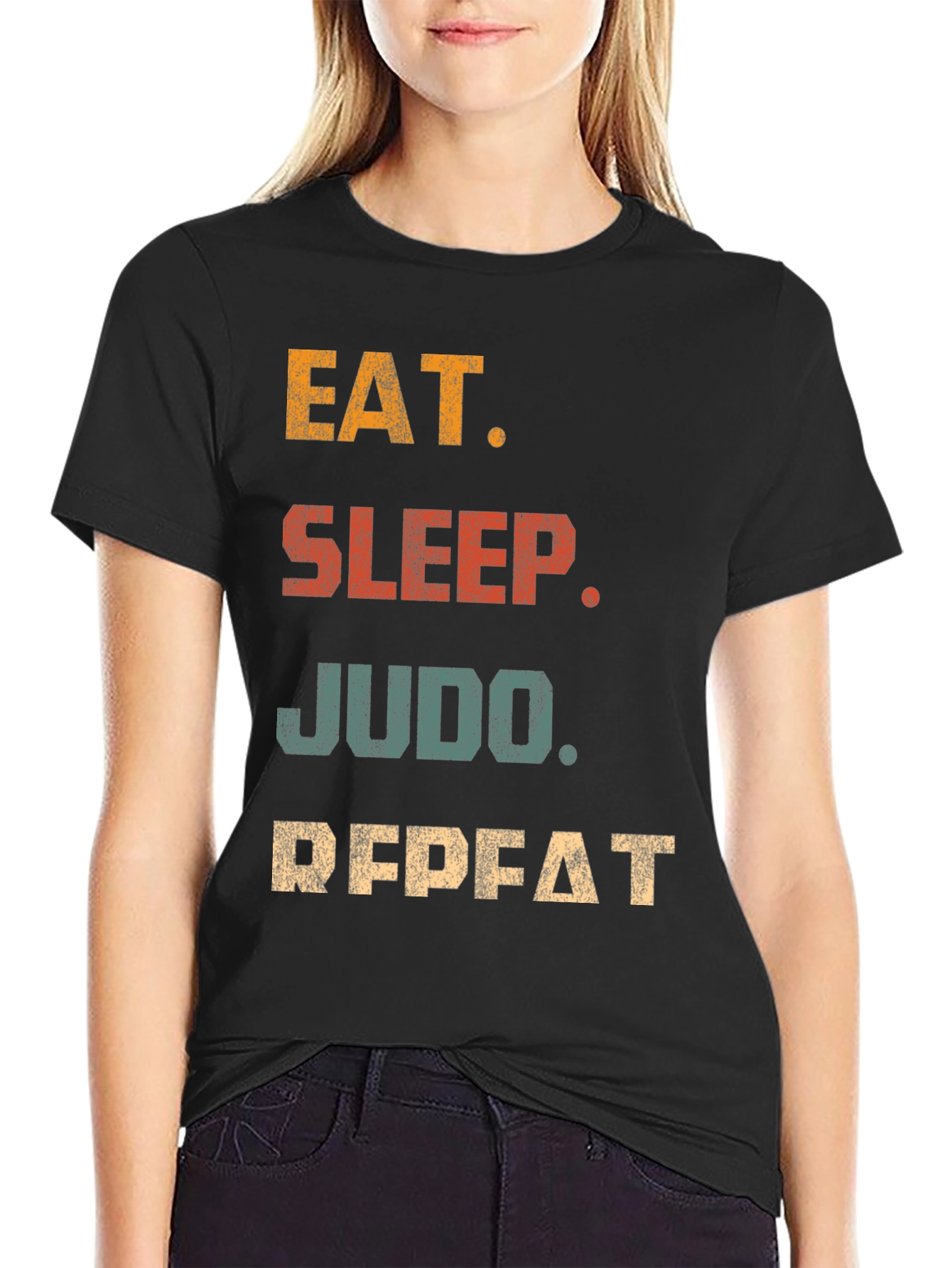 Eat Sleep Judo Repeat Graphic Tee
