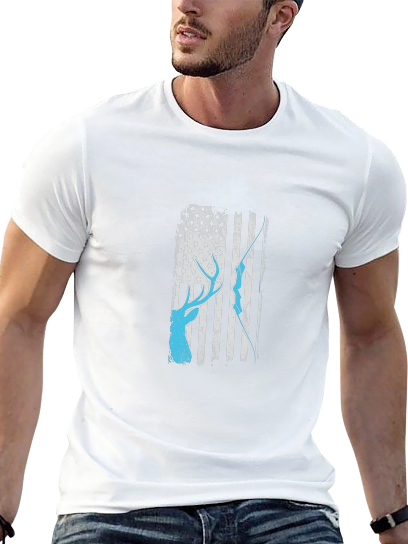 Deer Hunting Flag Graphic Tee