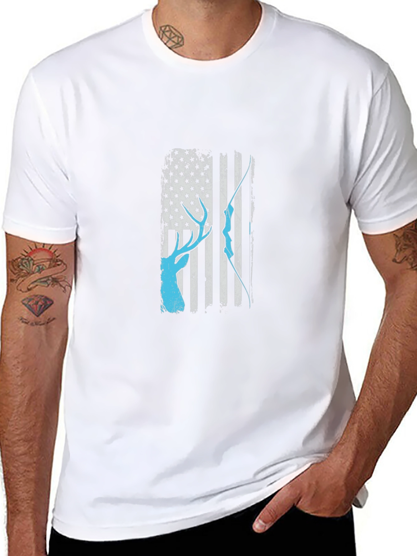 Deer Hunting Flag Graphic Tee