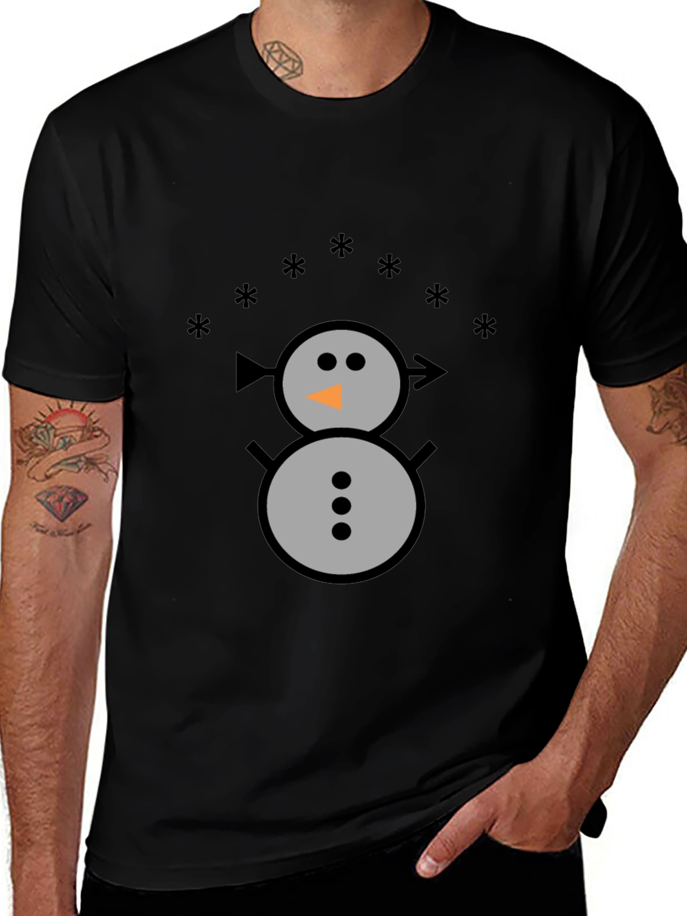 Snowman Graphic Tee - Winter Holiday Shirt