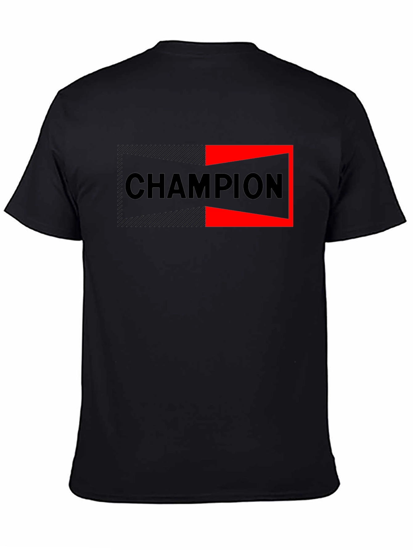 Champion Graphic Print Black T-Shirt for Men